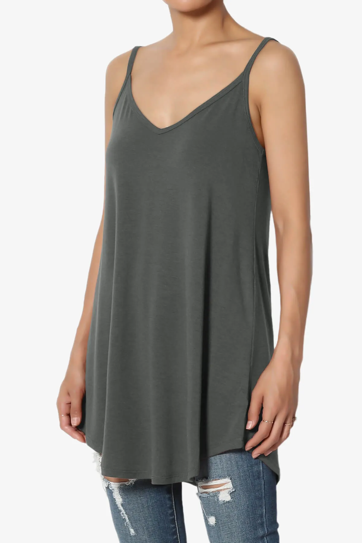 Chelsea Scoop & V Neck Flared Camisole Top PLUS