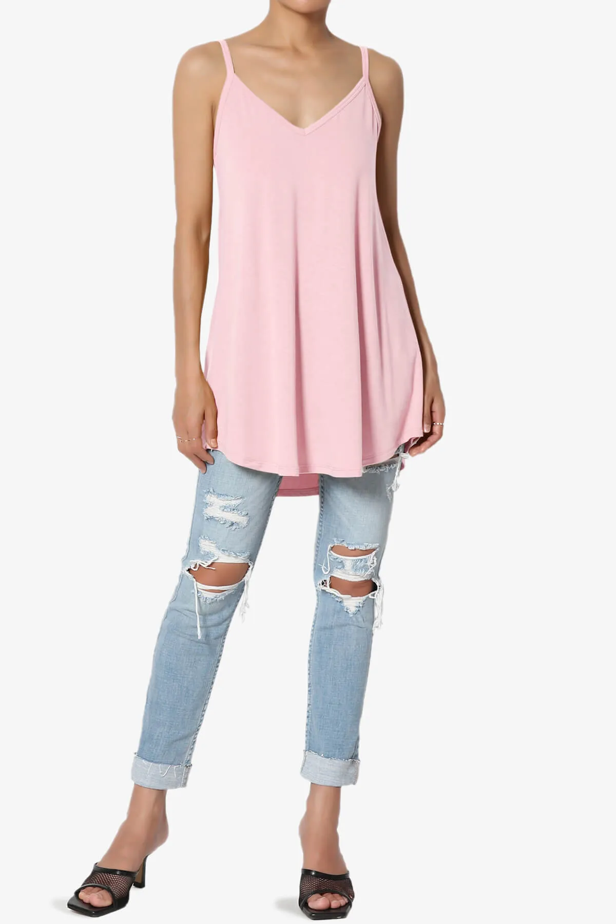 Chelsea Scoop & V Neck Flared Camisole Top PLUS