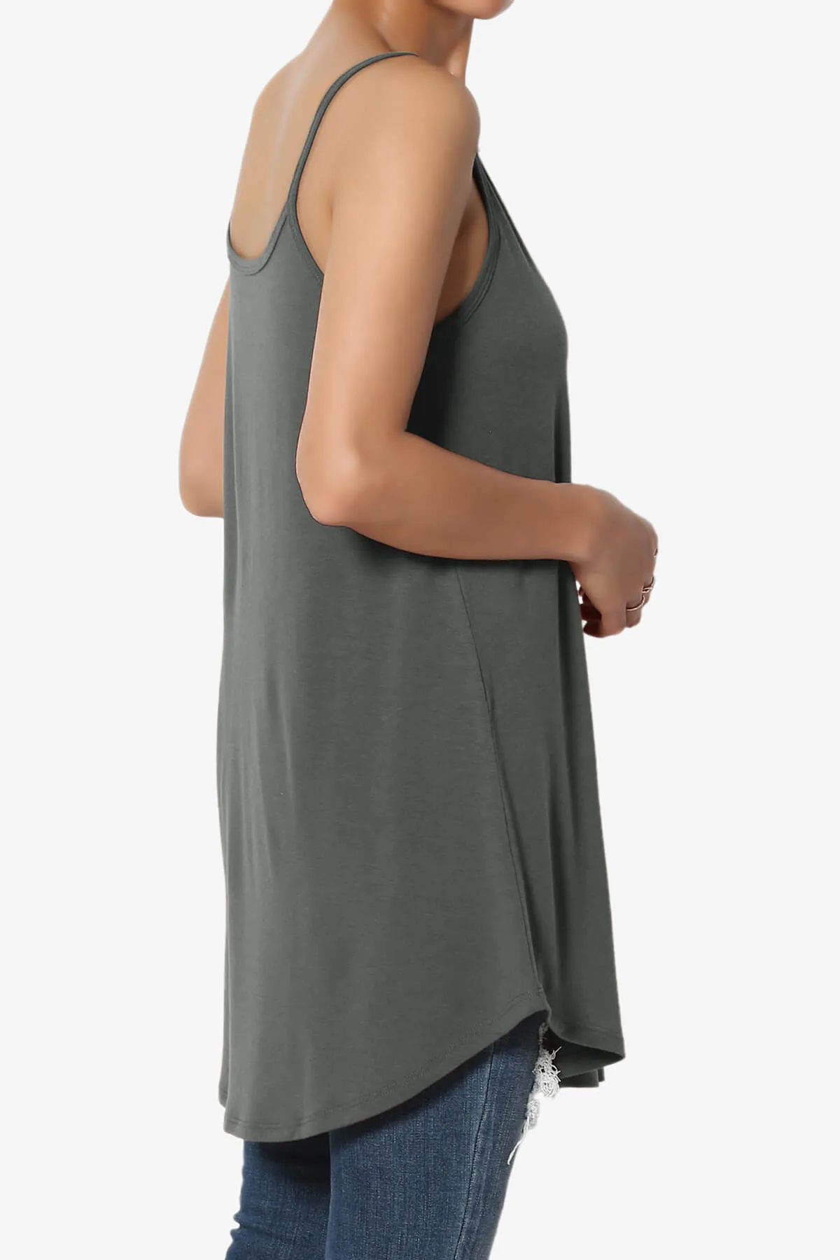 Chelsea Scoop & V Neck Flared Camisole Top PLUS
