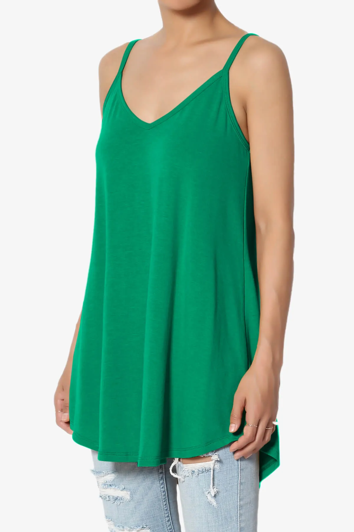 Chelsea Scoop & V Neck Flared Camisole Top PLUS