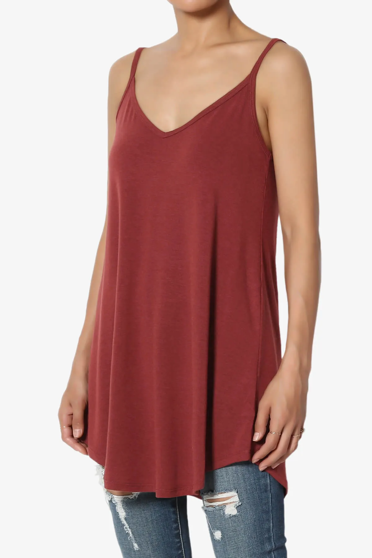 Chelsea Scoop & V Neck Flared Camisole Top PLUS