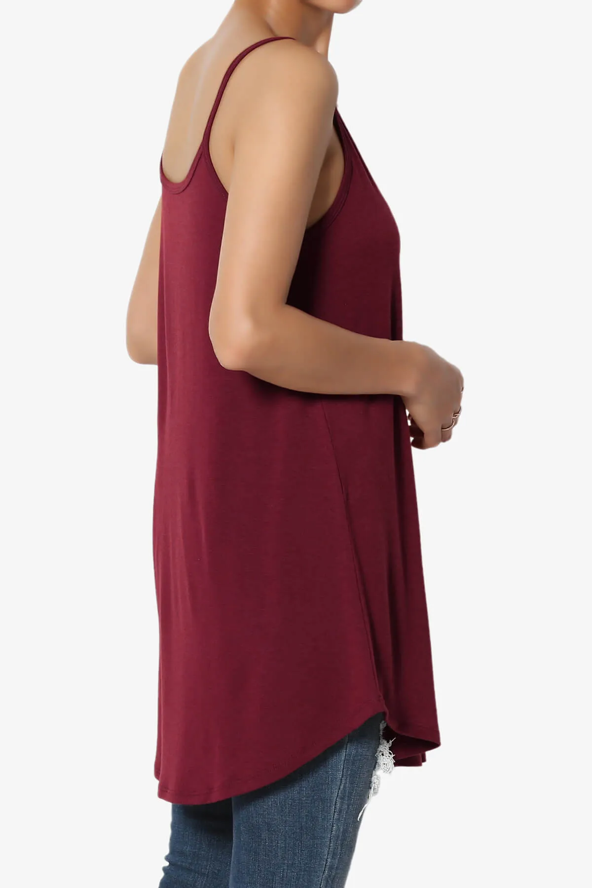 Chelsea Scoop & V Neck Flared Camisole Top PLUS
