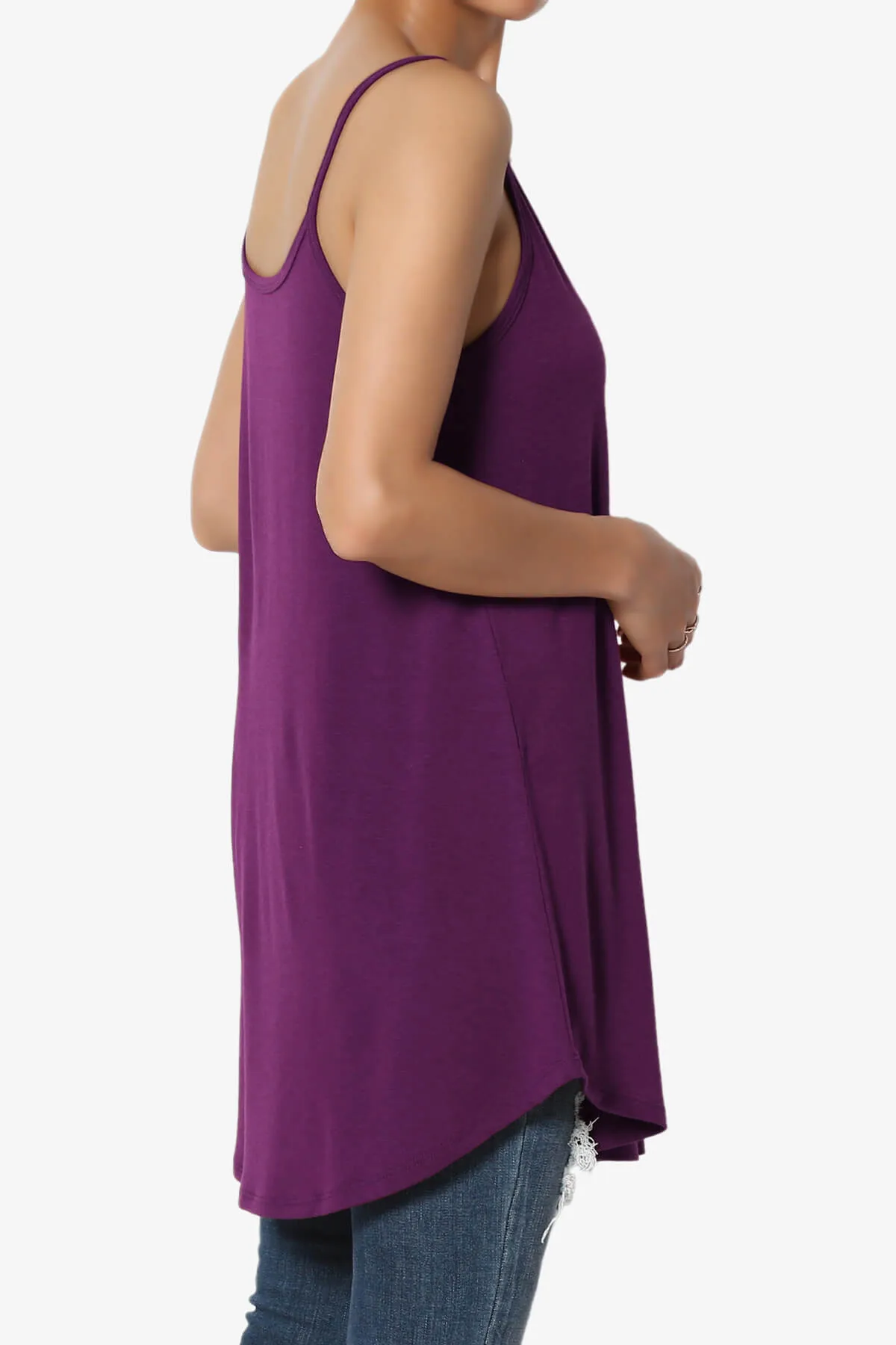 Chelsea Scoop & V Neck Flared Camisole Top PLUS