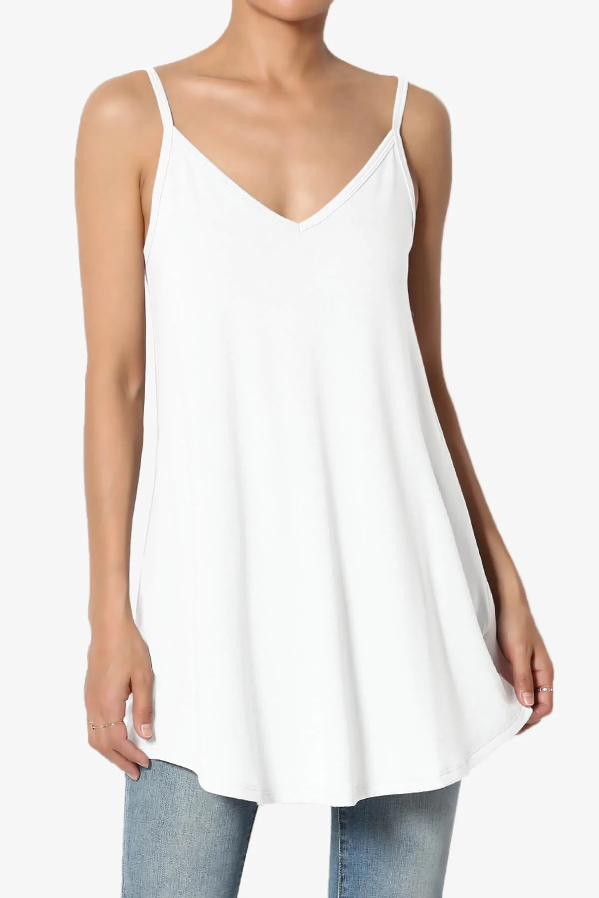 Chelsea Scoop & V Neck Flared Camisole Top PLUS