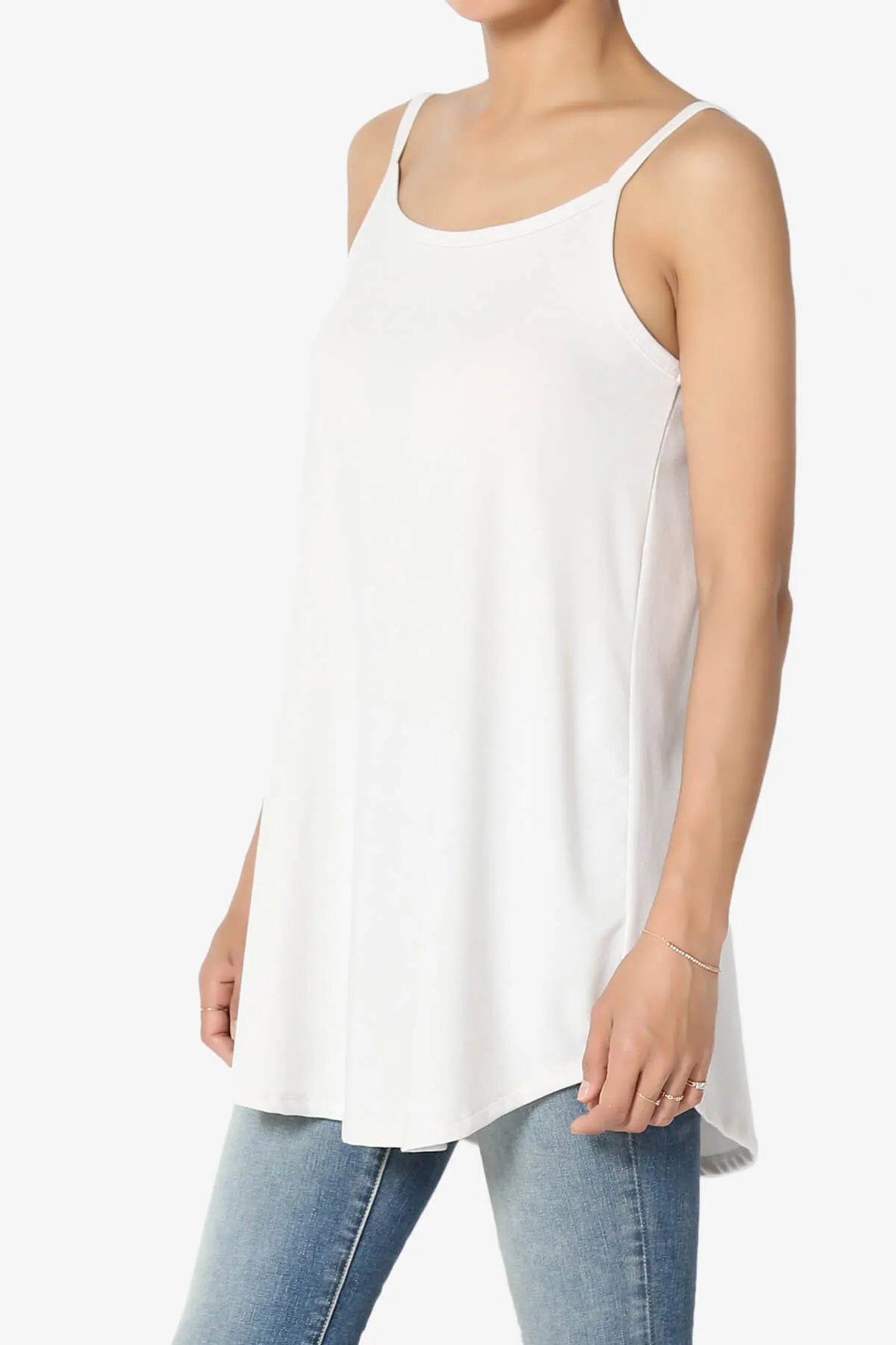 Chelsea Scoop & V Neck Flared Camisole Top PLUS