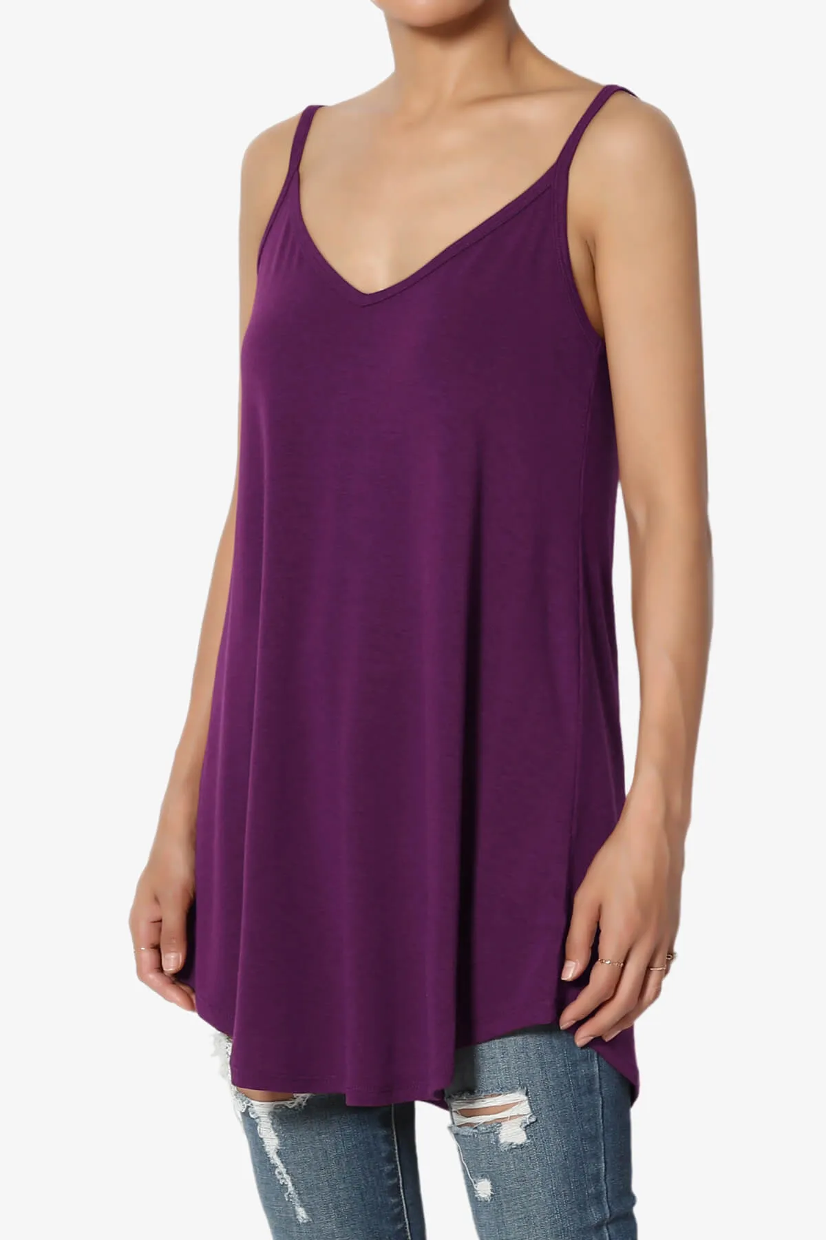 Chelsea Scoop & V Neck Flared Camisole Top PLUS