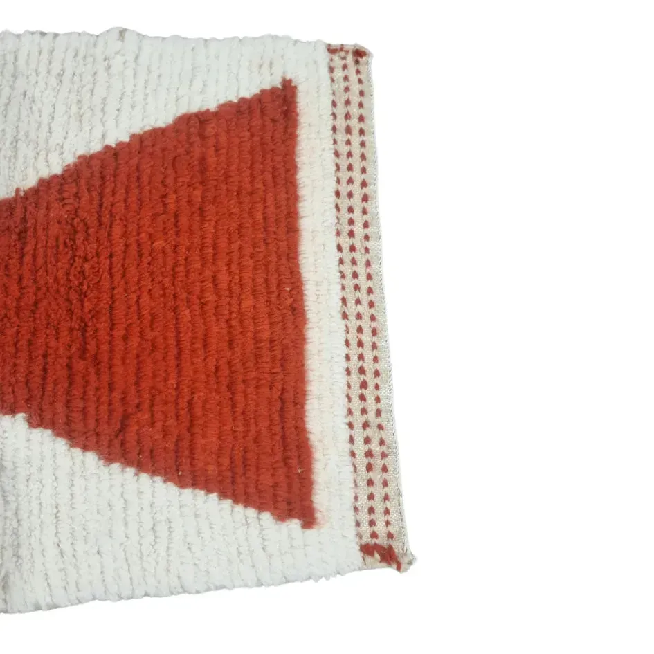 Classic Bow Moroccan Berber Handwoven Wool Area Rug - Pink