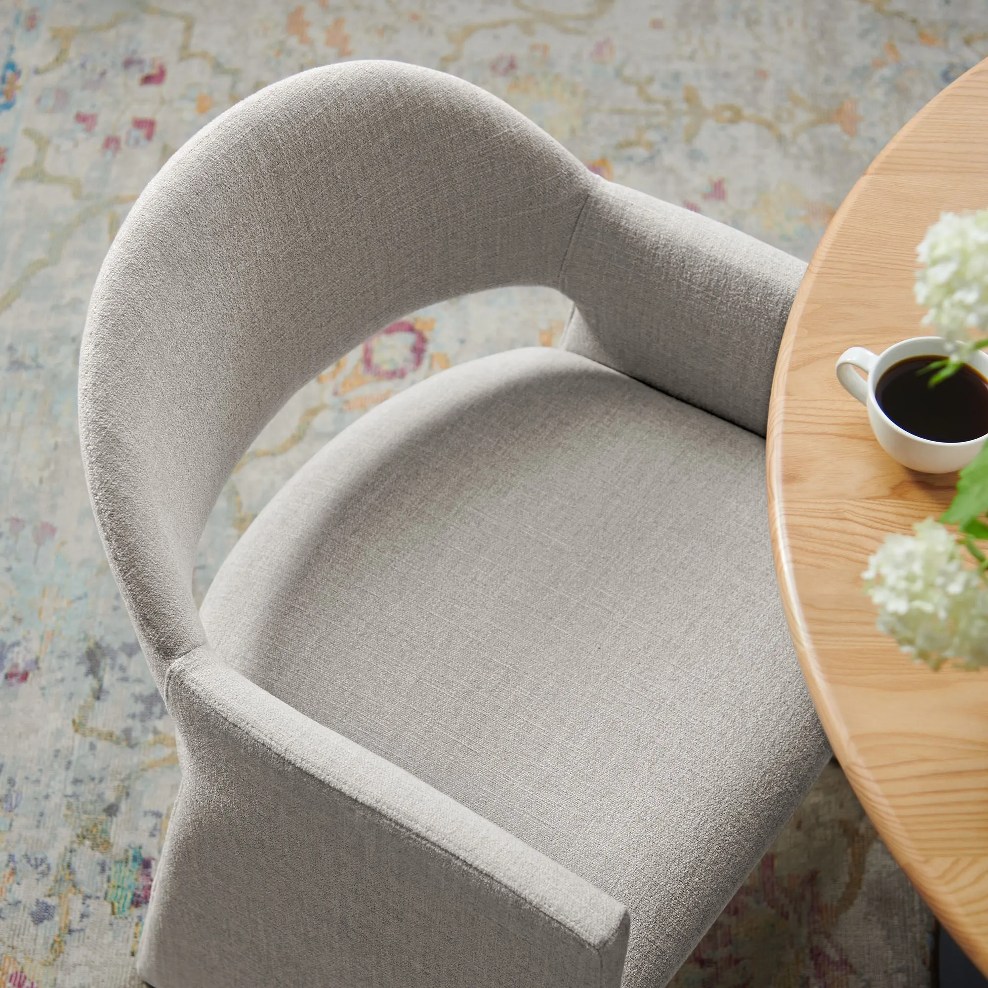 Contemporary Barrel Back Accent Chair