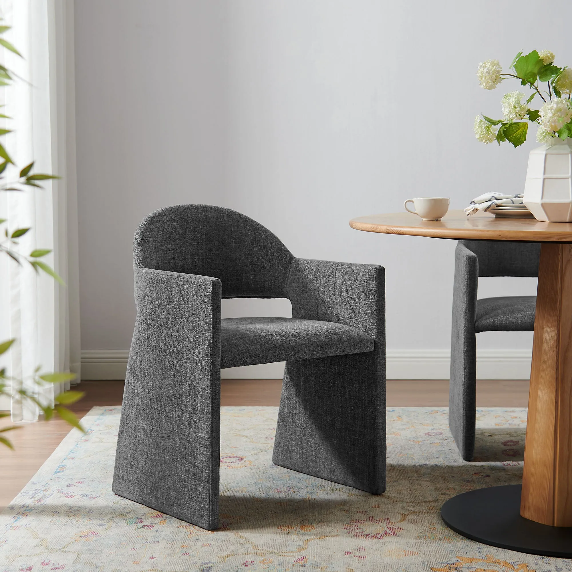 Contemporary Barrel Back Accent Chair