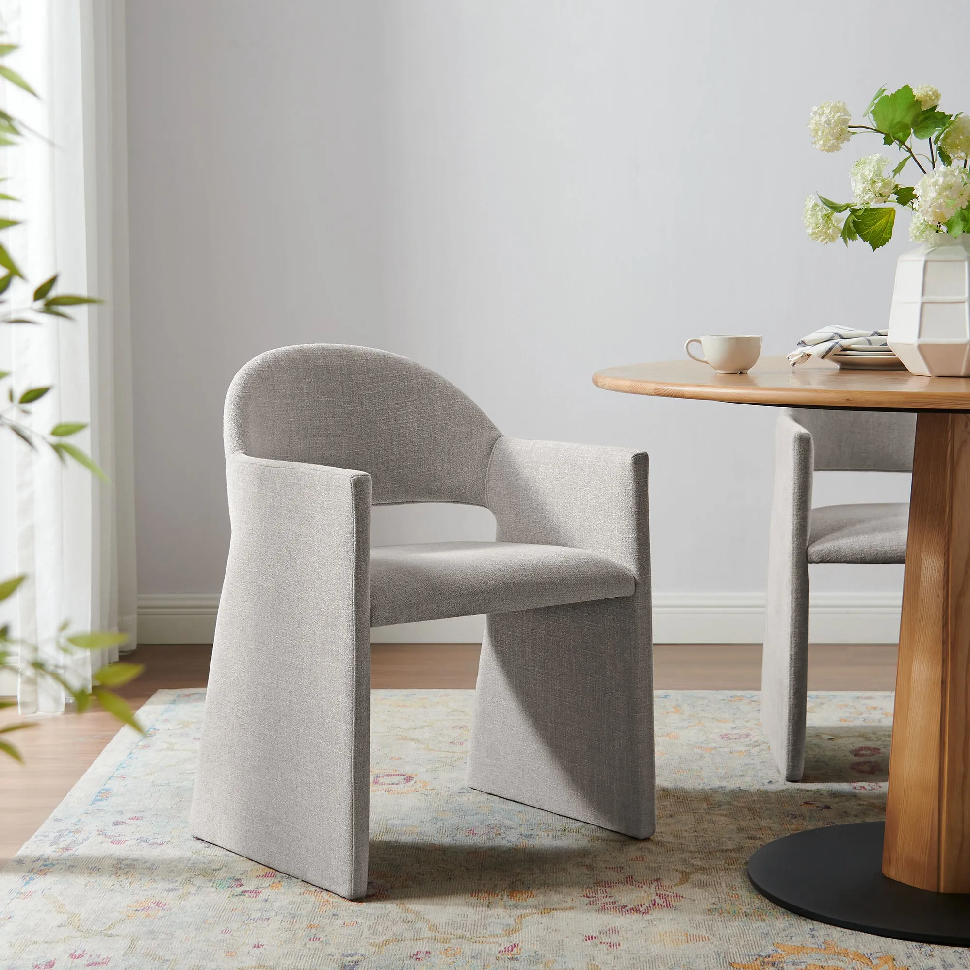 Contemporary Barrel Back Accent Chair