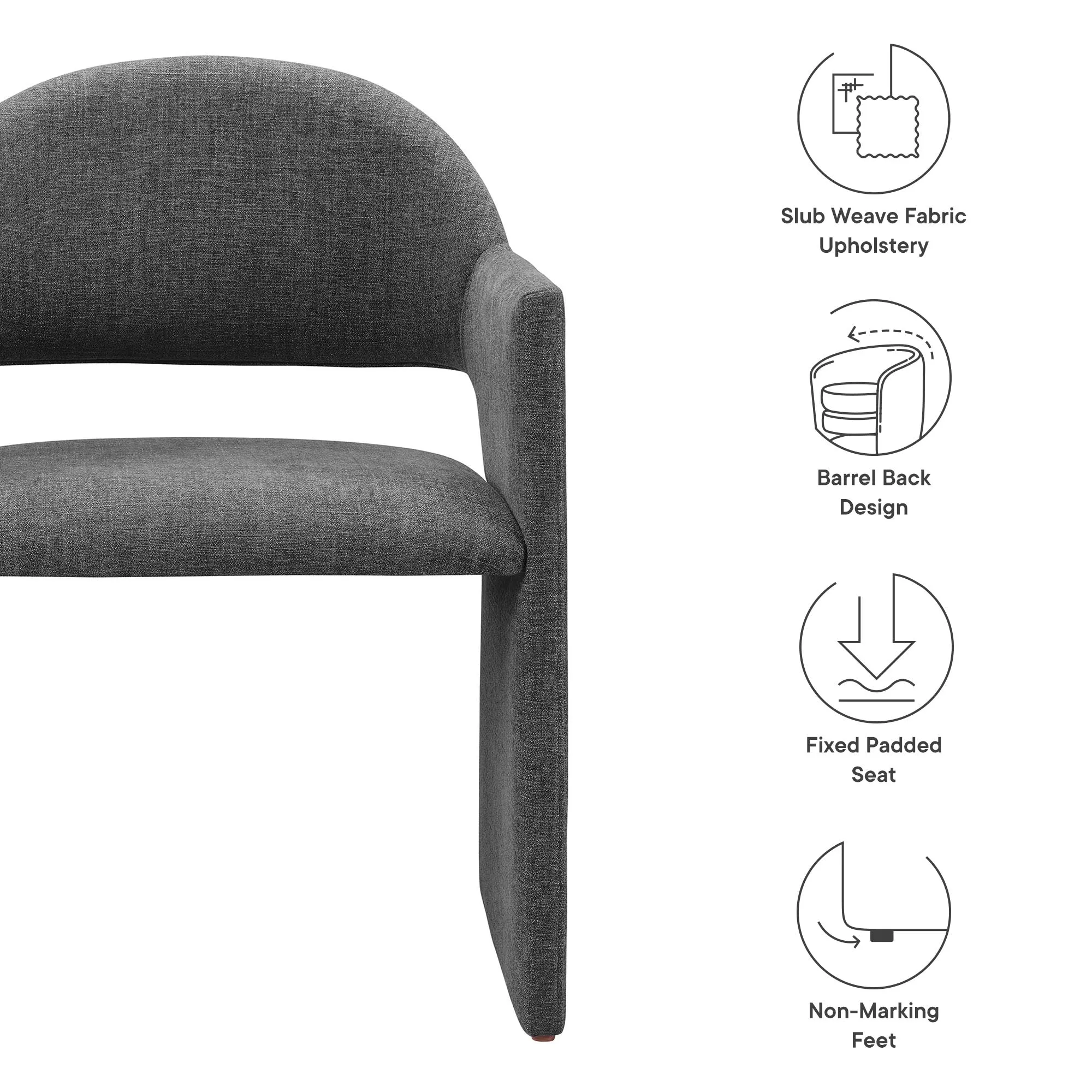 Contemporary Barrel Back Accent Chair
