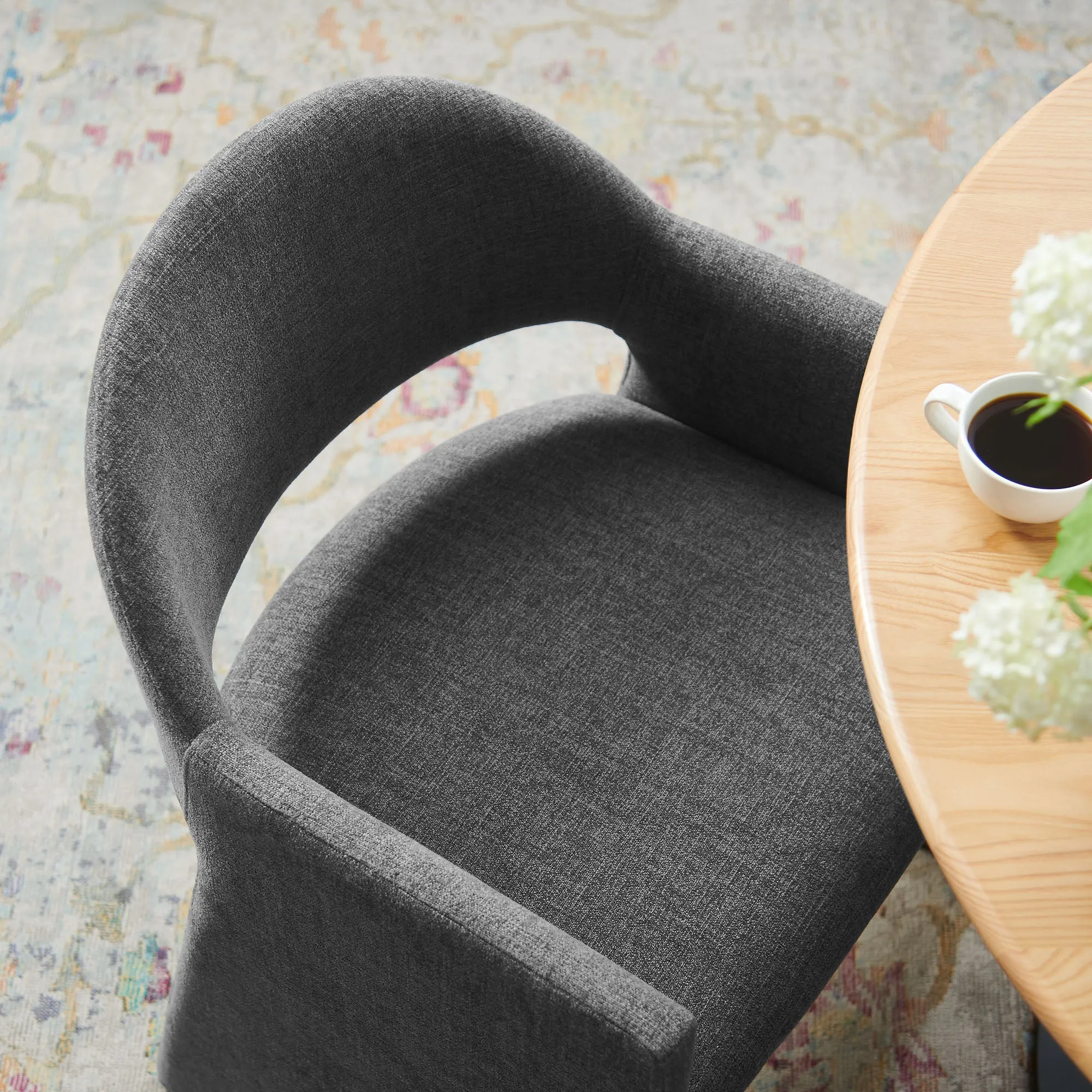 Contemporary Barrel Back Accent Chair