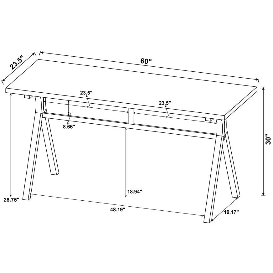 Contemporary Writing Desk in Cement