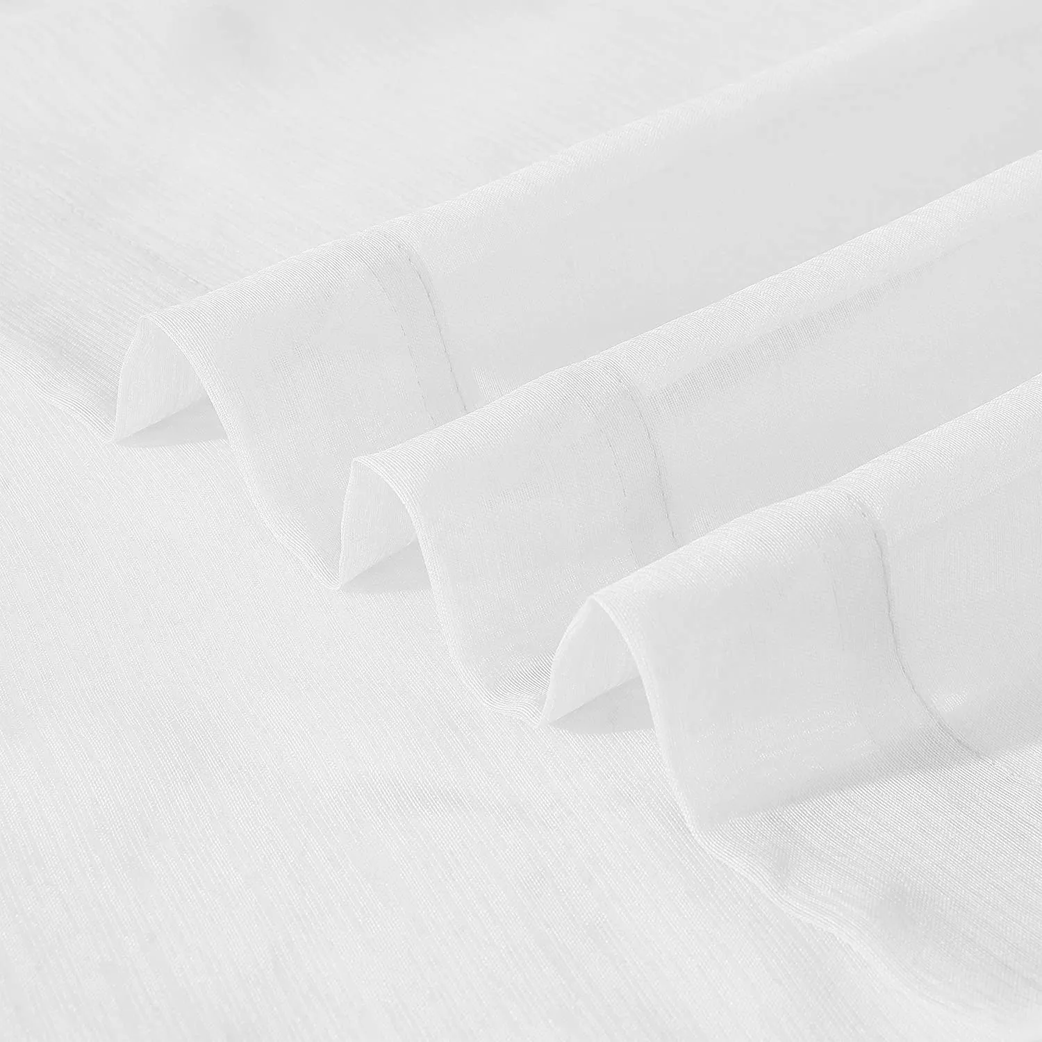 Dainty Home Malibu Solid Airy & Breathable Semi-Sheer Light Filtering Extra Wide Grommet Set Of 4 Window Panels