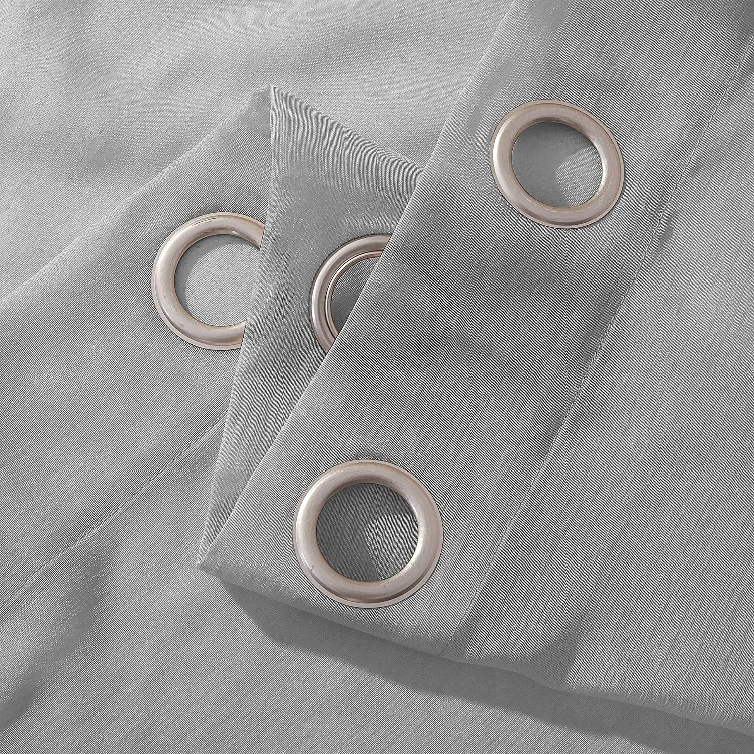 Dainty Home Malibu Solid Airy & Breathable Semi-Sheer Light Filtering Extra Wide Grommet Set Of 4 Window Panels