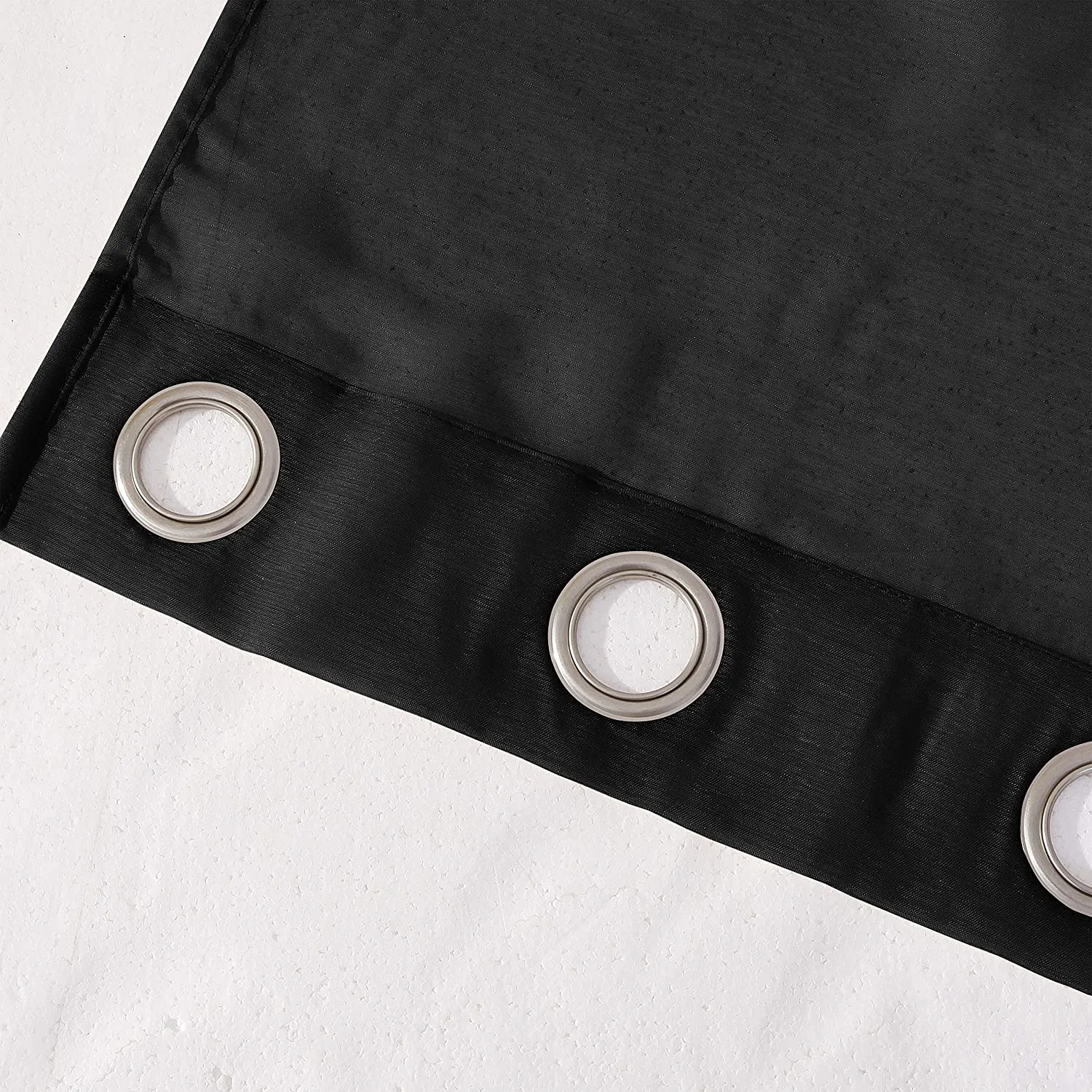 Dainty Home Malibu Solid Airy & Breathable Semi-Sheer Light Filtering Extra Wide Grommet Set Of 4 Window Panels
