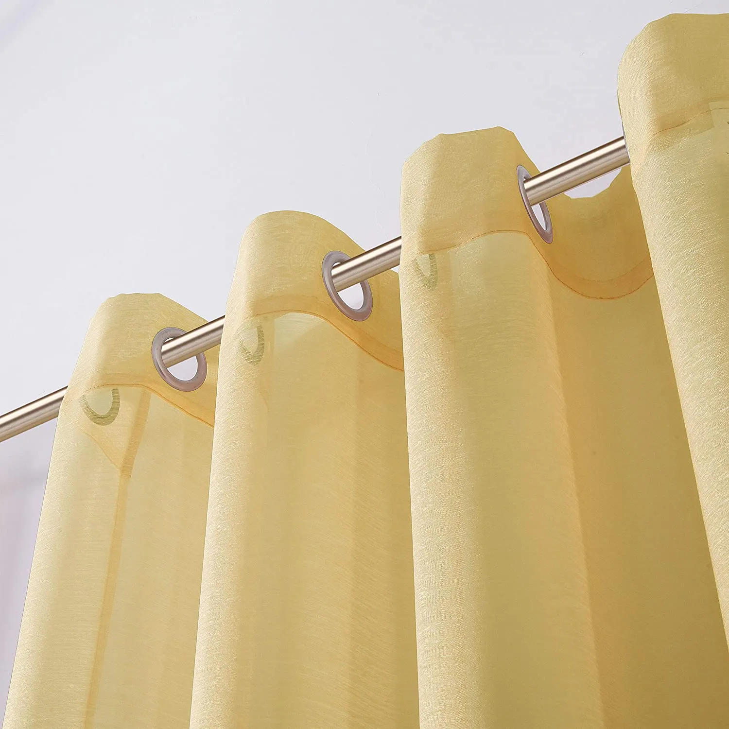 Dainty Home Malibu Solid Airy & Breathable Semi-Sheer Light Filtering Extra Wide Grommet Set Of 4 Window Panels