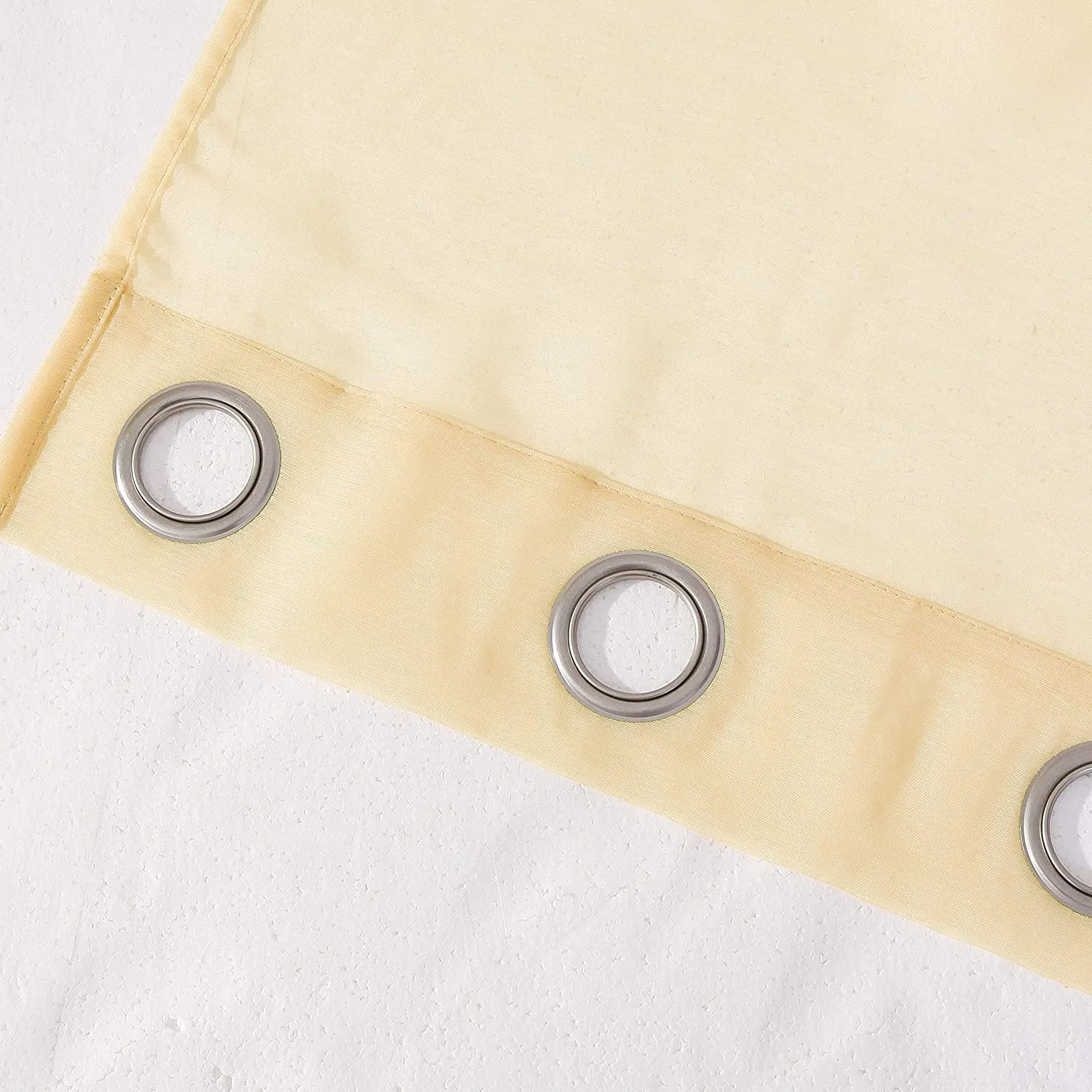 Dainty Home Malibu Solid Airy & Breathable Semi-Sheer Light Filtering Extra Wide Grommet Set Of 4 Window Panels