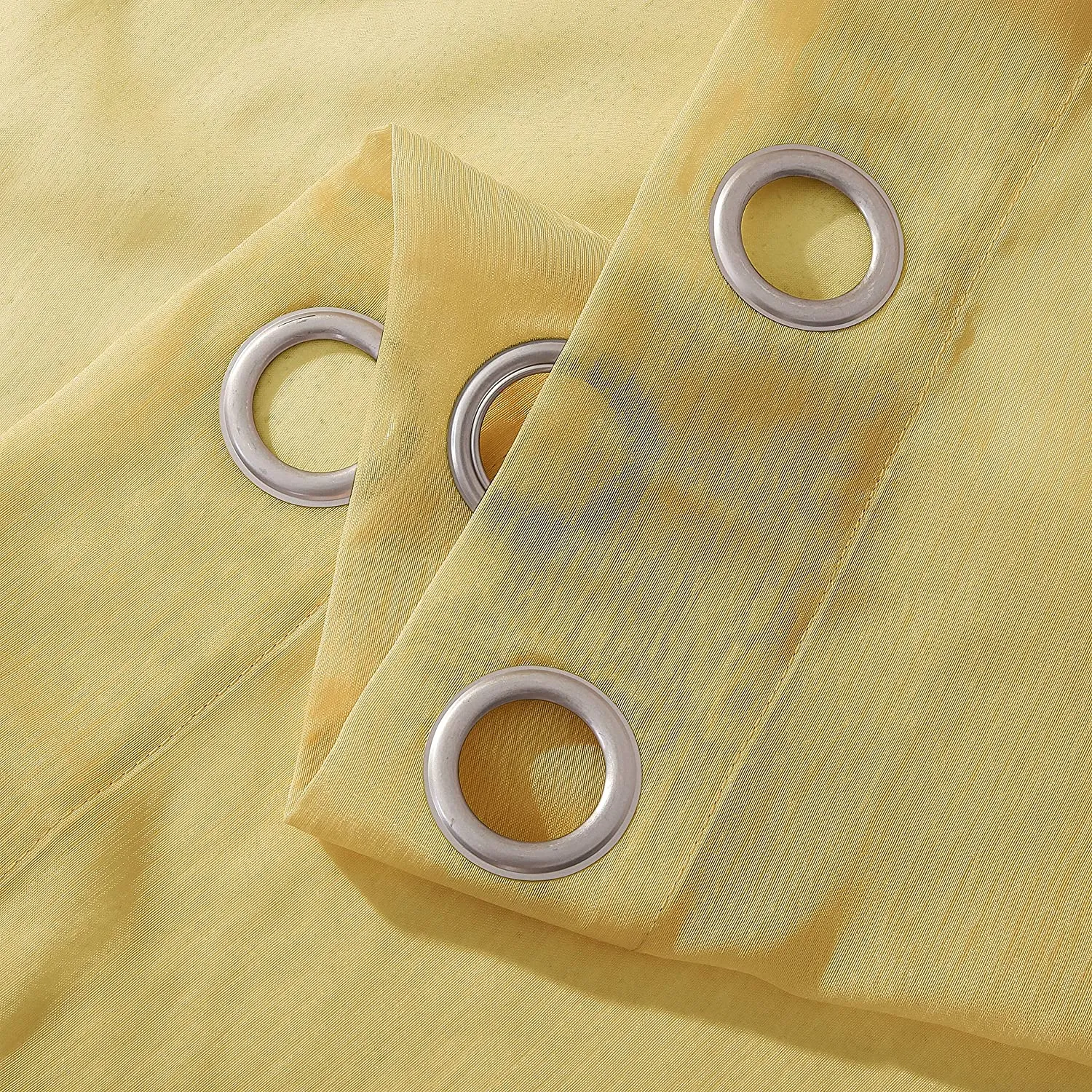 Dainty Home Malibu Solid Airy & Breathable Semi-Sheer Light Filtering Extra Wide Grommet Set Of 4 Window Panels