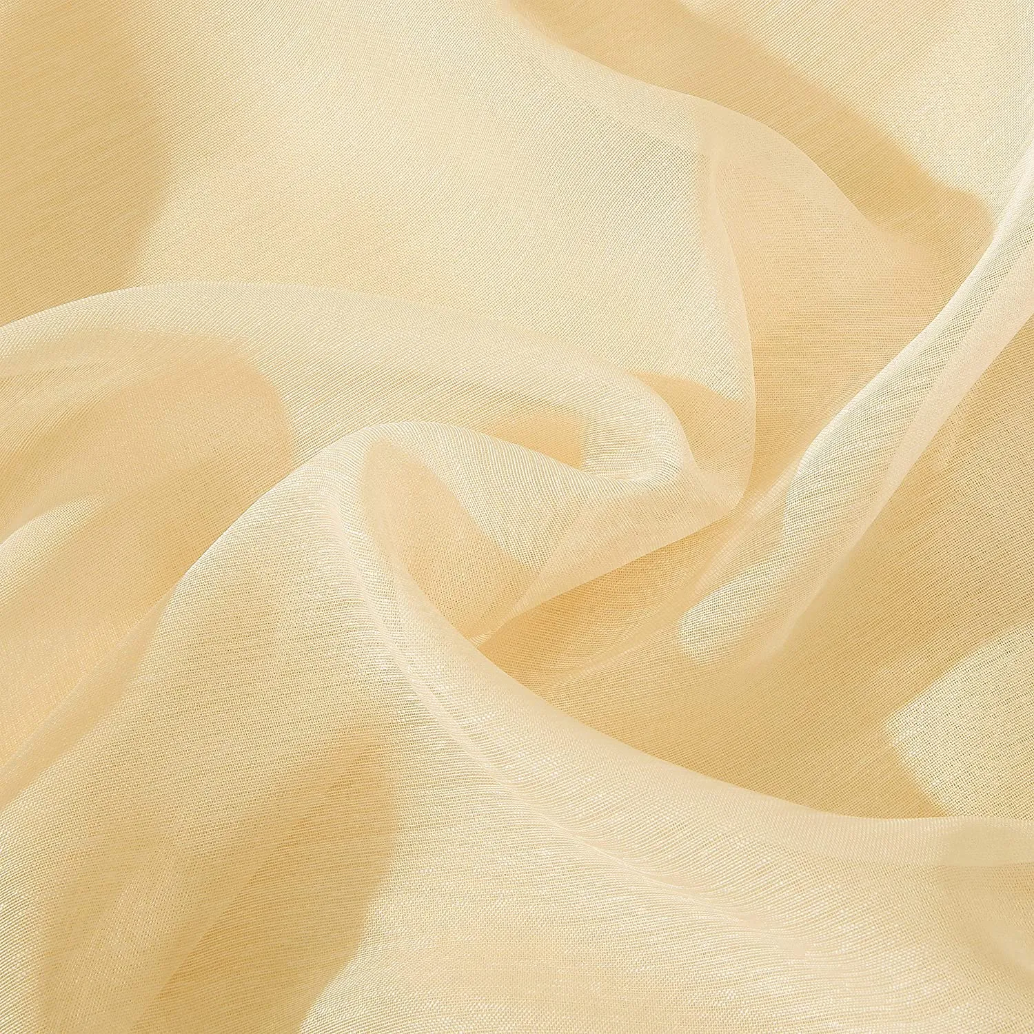 Dainty Home Malibu Solid Airy & Breathable Semi-Sheer Light Filtering Extra Wide Grommet Set Of 4 Window Panels