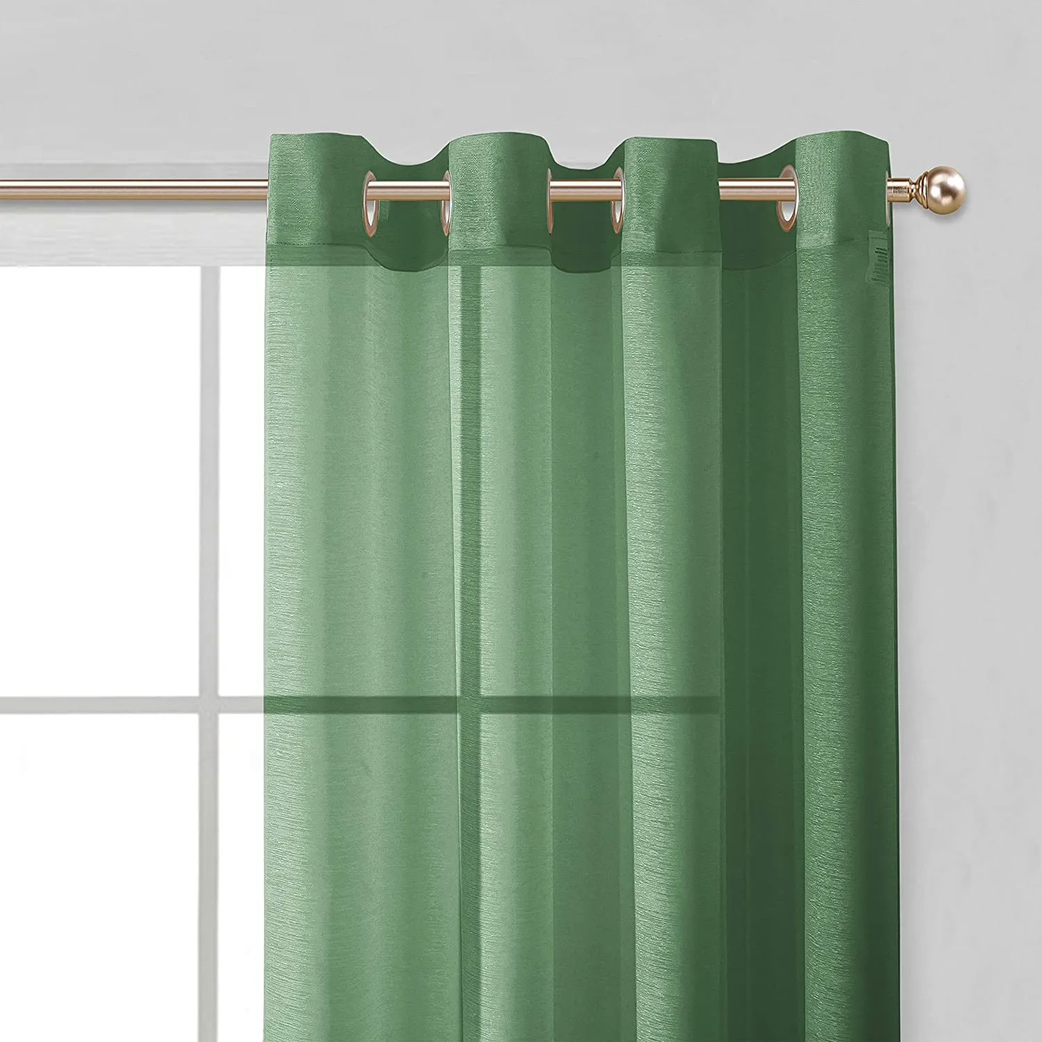 Dainty Home Malibu Solid Airy & Breathable Semi-Sheer Light Filtering Extra Wide Grommet Set Of 4 Window Panels