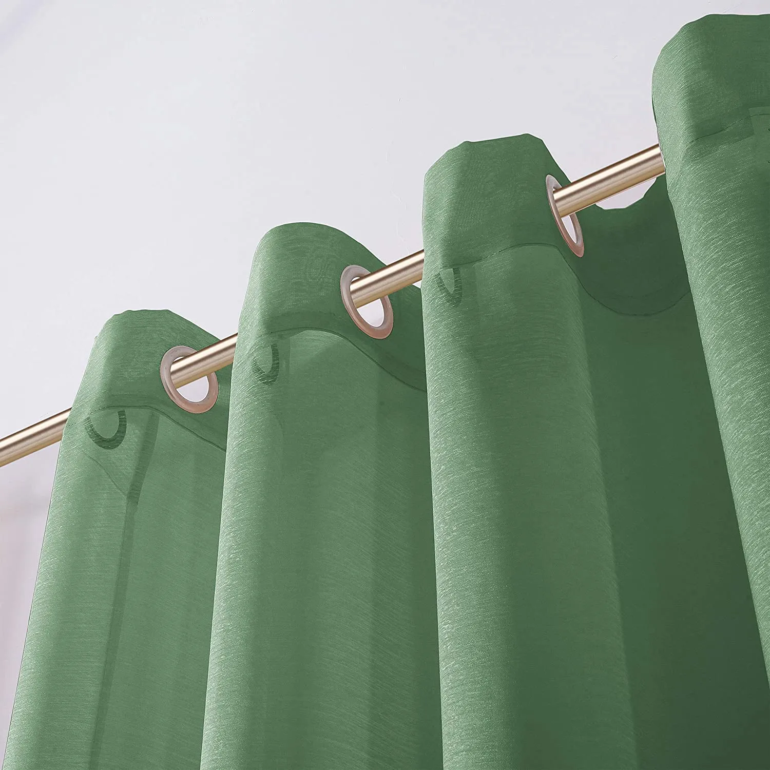 Dainty Home Malibu Solid Airy & Breathable Semi-Sheer Light Filtering Extra Wide Grommet Set Of 4 Window Panels