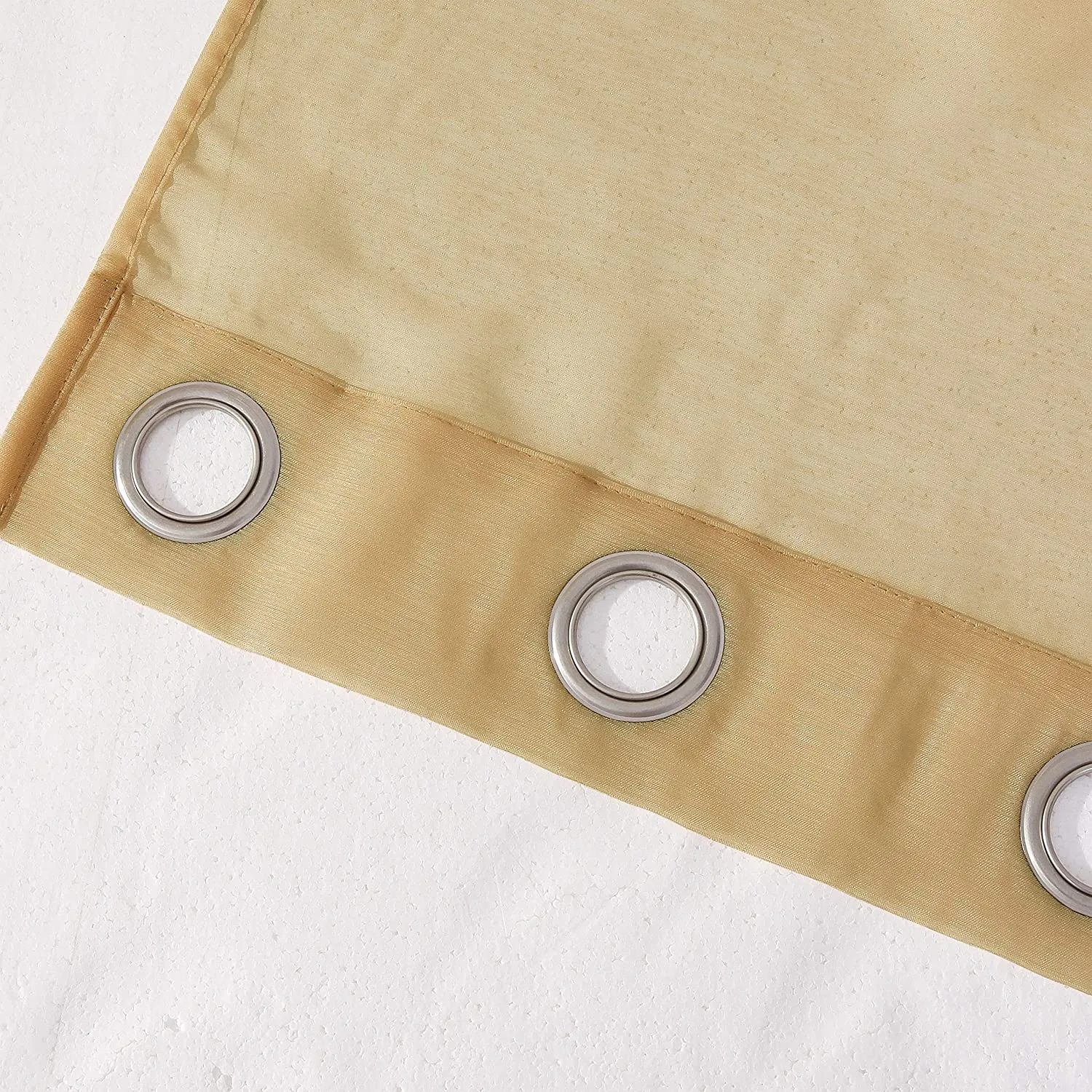 Dainty Home Malibu Solid Airy & Breathable Semi-Sheer Light Filtering Extra Wide Grommet Set Of 4 Window Panels
