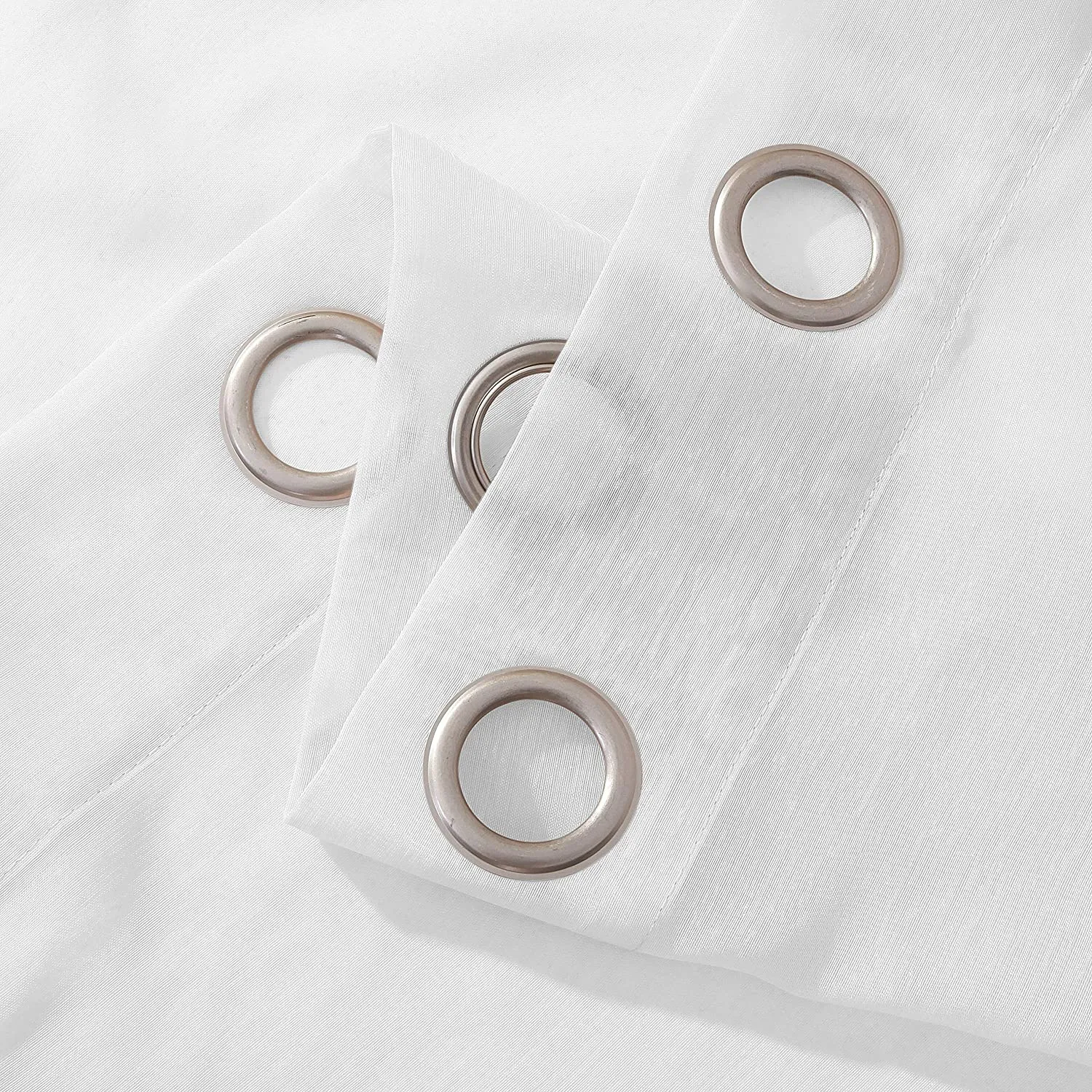 Dainty Home Malibu Solid Airy & Breathable Semi-Sheer Light Filtering Extra Wide Grommet Set Of 4 Window Panels