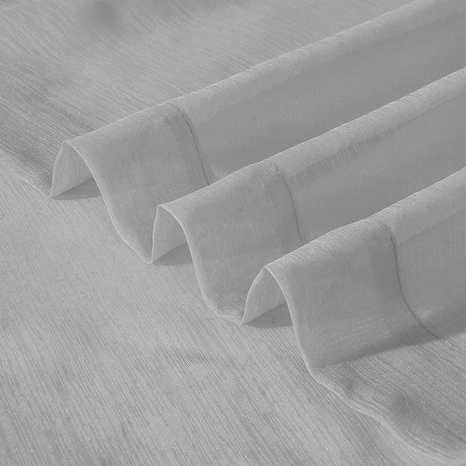 Dainty Home Malibu Solid Airy & Breathable Semi-Sheer Light Filtering Extra Wide Grommet Set Of 4 Window Panels