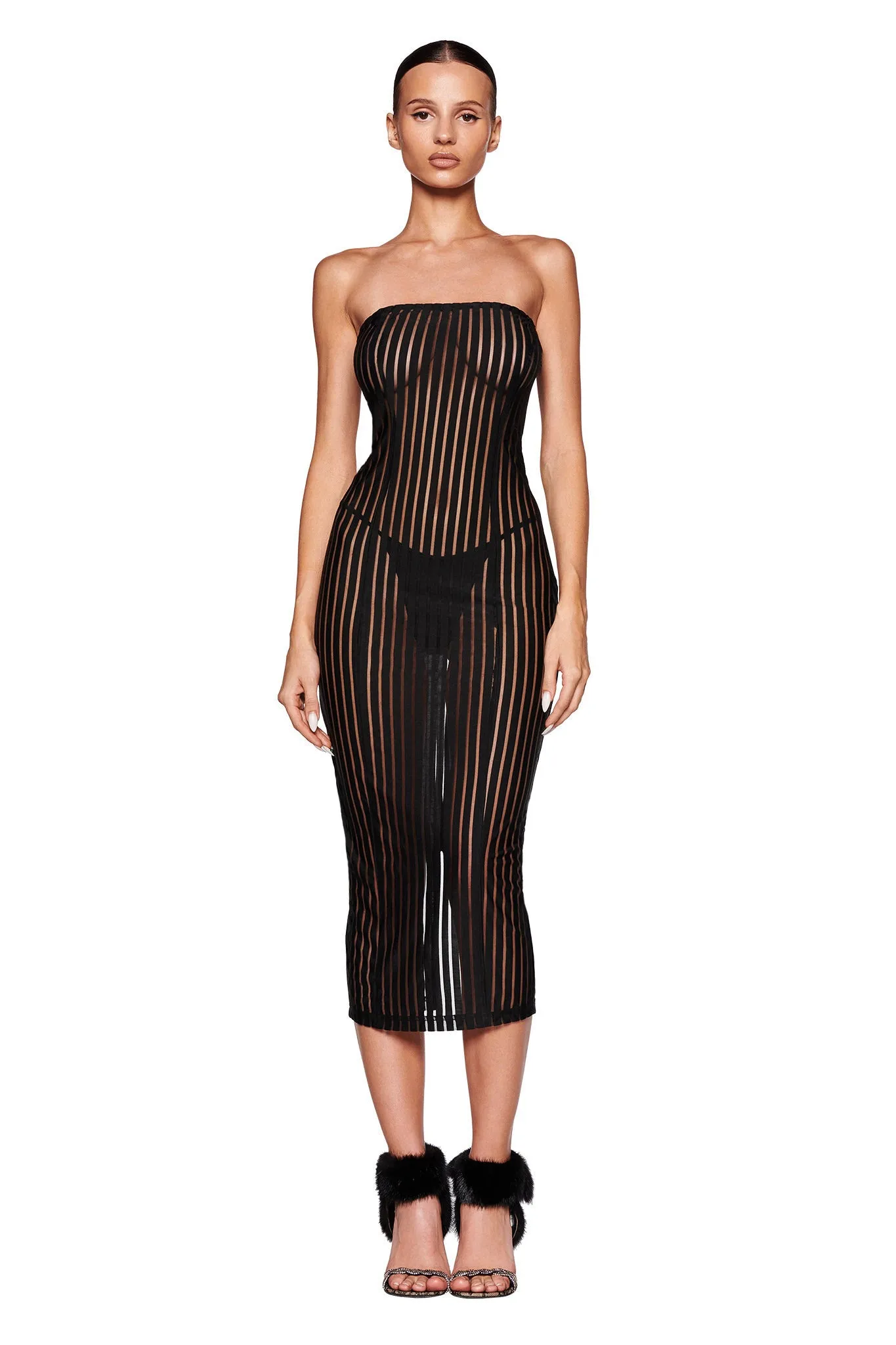 DANIELLE MIDI DRESS - BLACK