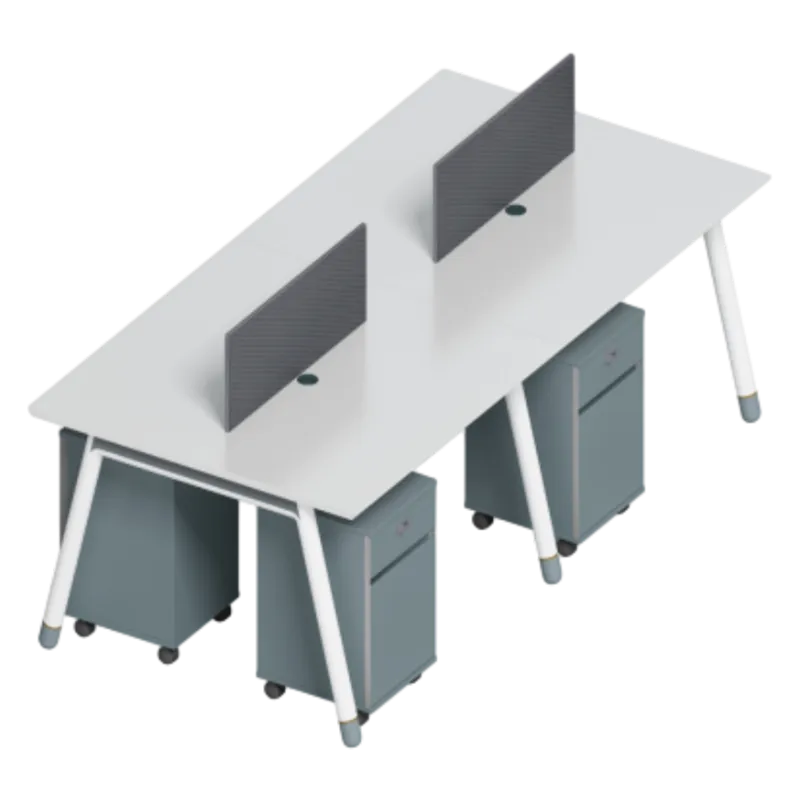 desk side cabinet combination with top panel, one-seater, two-seater, four-seater