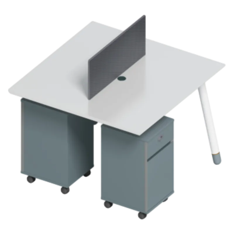 desk side cabinet combination with top panel, one-seater, two-seater, four-seater
