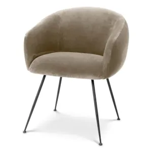 Dining Chair Elbury - Savona Greige Velvet