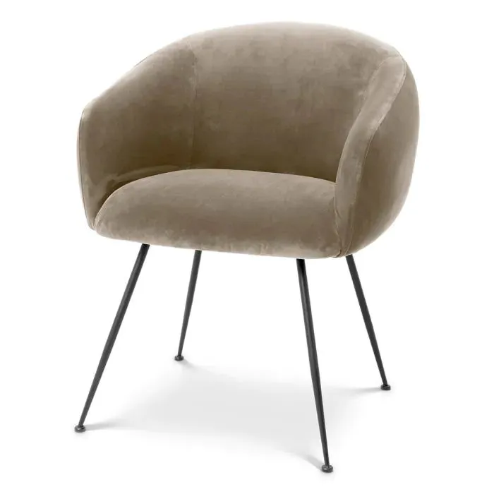 Dining Chair Elbury - Savona Greige Velvet