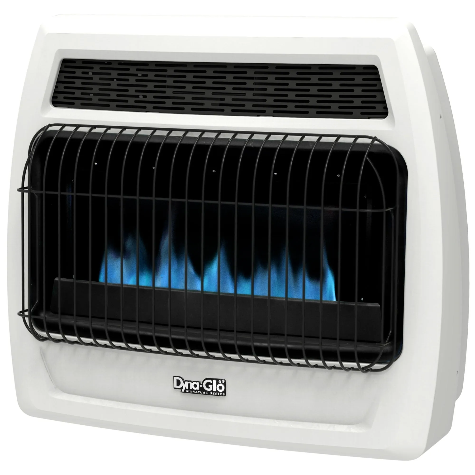 Dyna-Glo 30,000 BTU Liquid Propane Blue Flame Vent Free Thermostatic Wall Heater,White - new