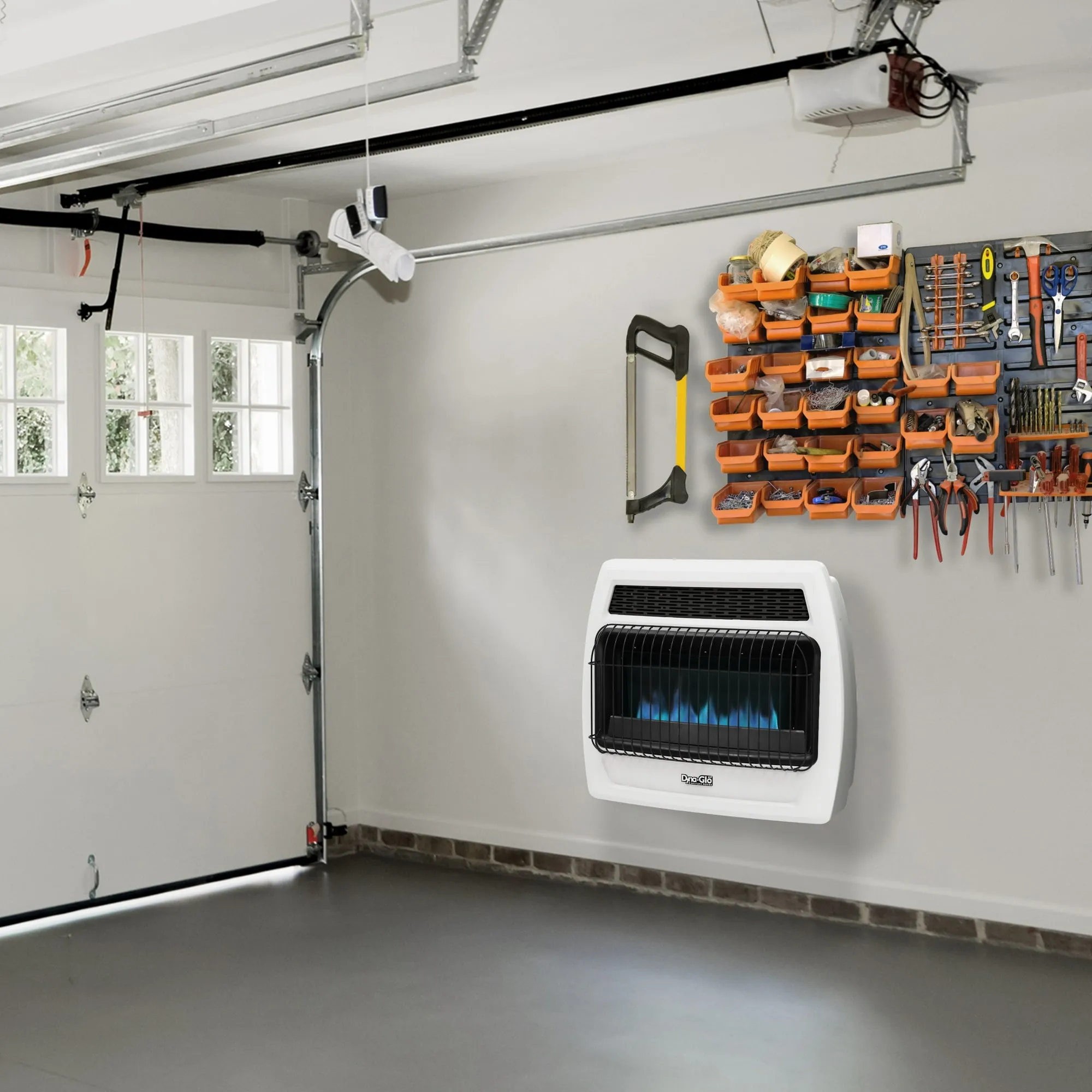 Dyna-Glo 30,000 BTU Liquid Propane Blue Flame Vent Free Thermostatic Wall Heater,White - new
