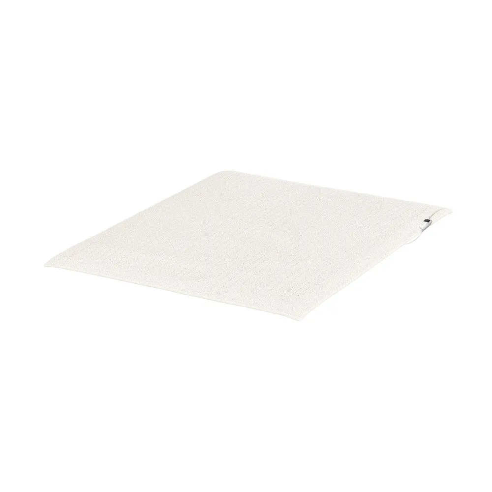 Electric Heated Throw Rug Washable Flannel Cream