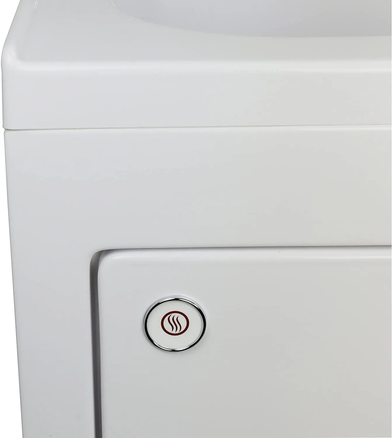 Ella's Bubbles OA2660DH-L Lounger Air and Hydro Massage Acrylic Walk-in Bathtub with Heated Seat, Left Outward Swing Door, Thermostatic Faucet, Dual 2" Drains, 27" x 60" x 43", White