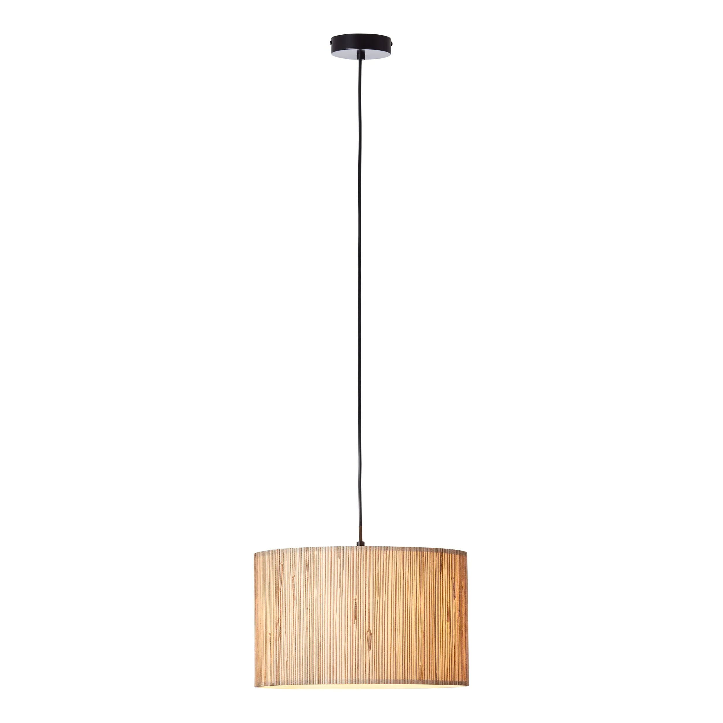 Endon 101691 Longshore 1lt Pendant Natural seagrass & matt black 10W LED E27 (Required)