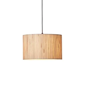 Endon 101691 Longshore 1lt Pendant Natural seagrass & matt black 10W LED E27 (Required)