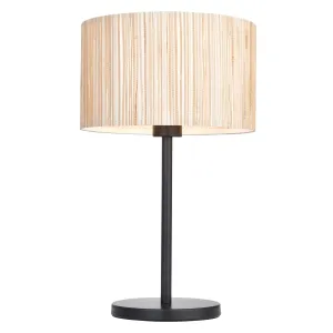 Endon 101693 Longshore 1lt Table Natural seagrass & matt black 10W LED E27 (Required)