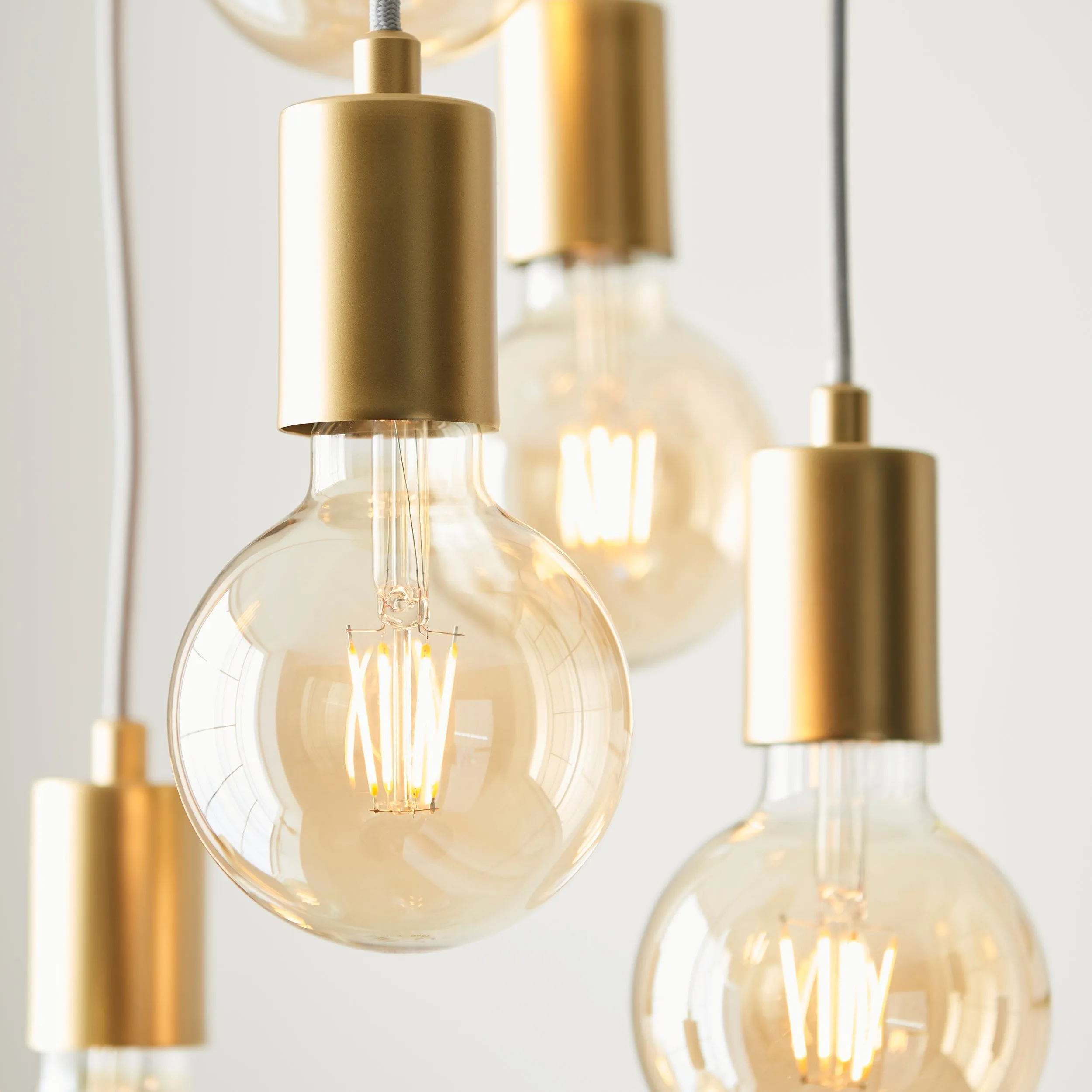 Endon 98136 Studio 6lt Pendant Soft gold paint 6 x 10W LED E27 (Required)