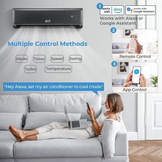 Energy Star Certified 18000 BTU 21 SEER2 208-230V Mini Split Air Conditioner and