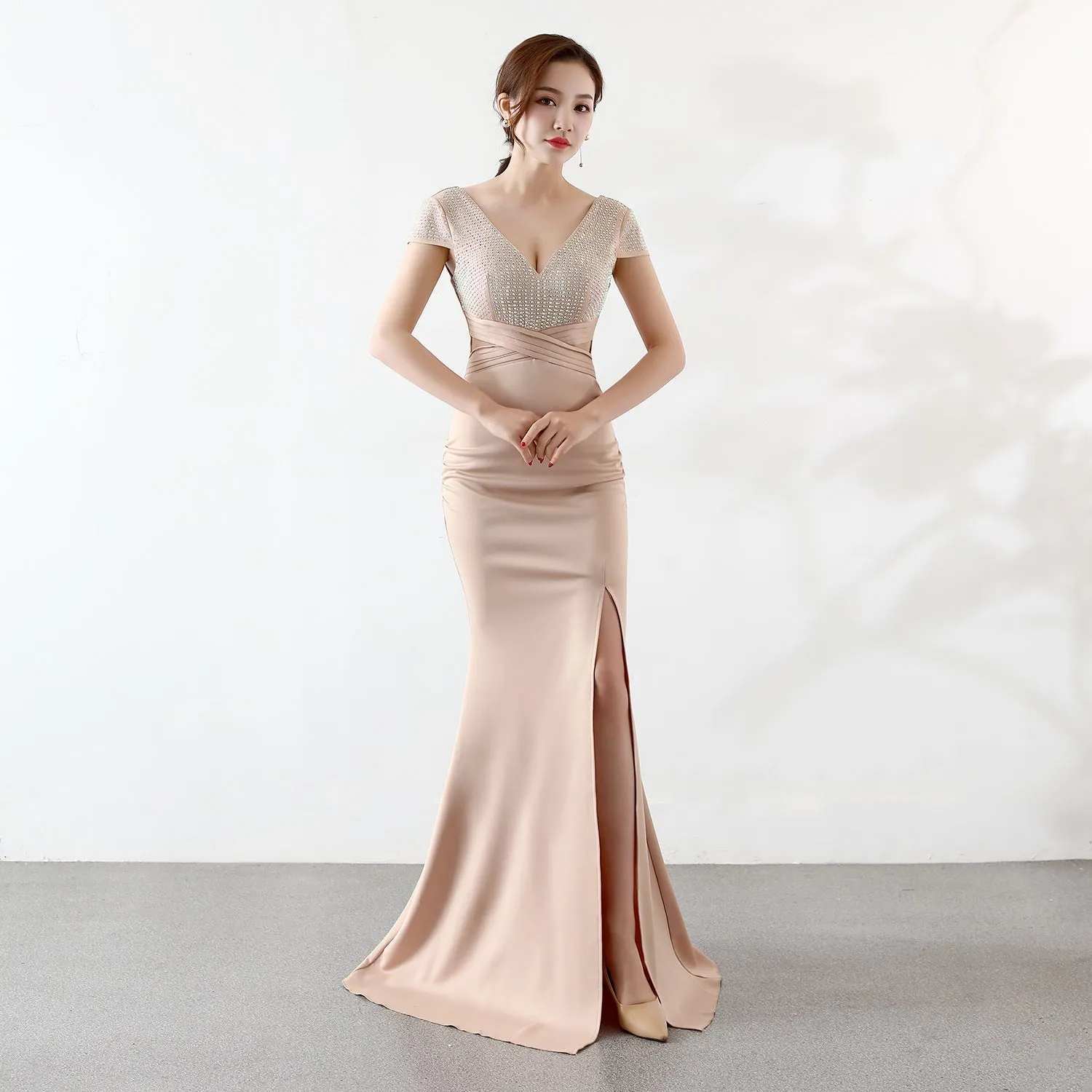 Eremi slim fit Charming long fishtail dress
