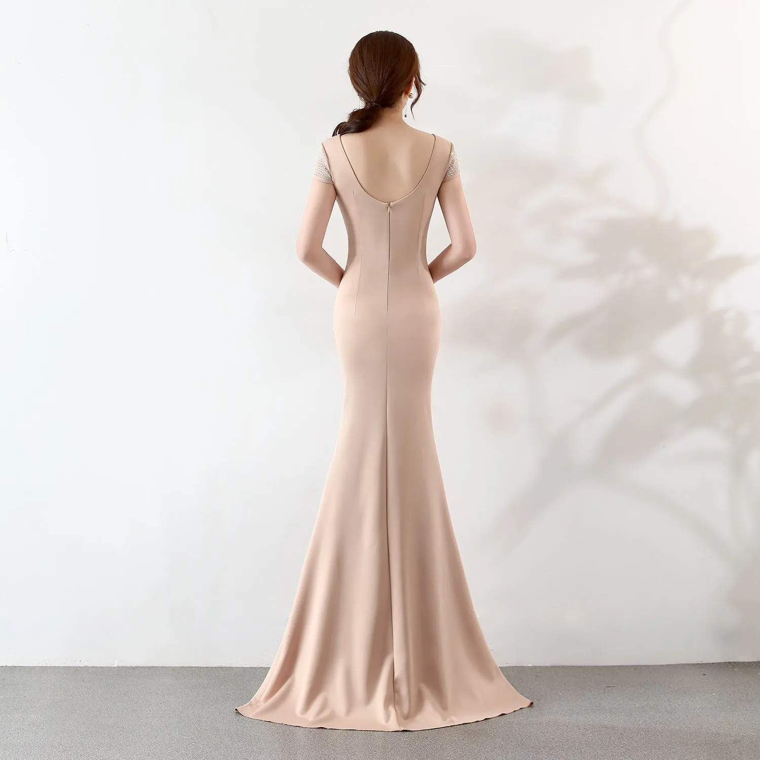Eremi slim fit Charming long fishtail dress