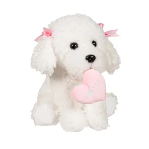 Evergreen Gifts,10" Plush Valentine's Bichon Frise,8.66x7x10 Inches