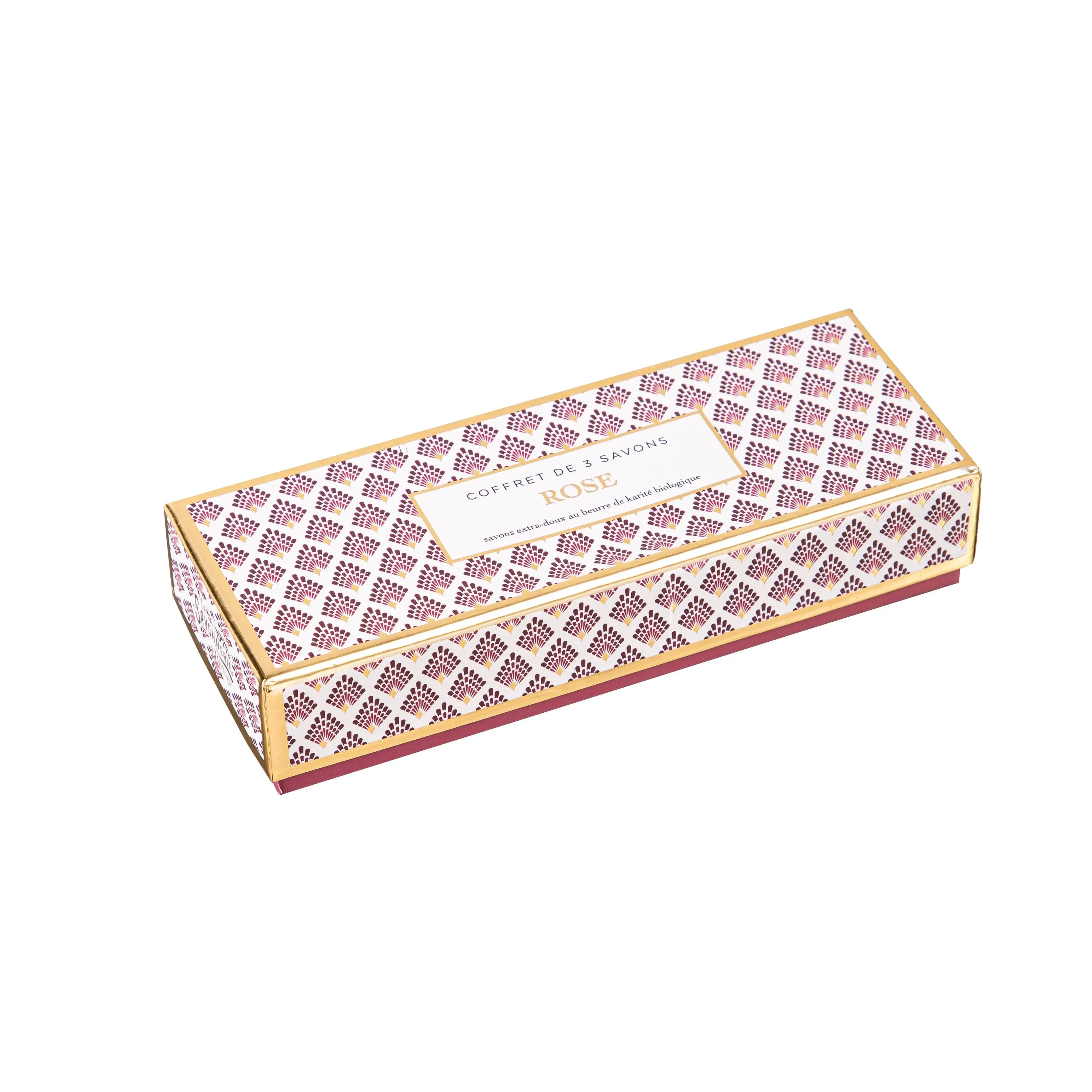 Evergreen Gifts,Floral Shaped Soap Set in Gift Box, Rose scented,6.69x2.36x1.18 Inches