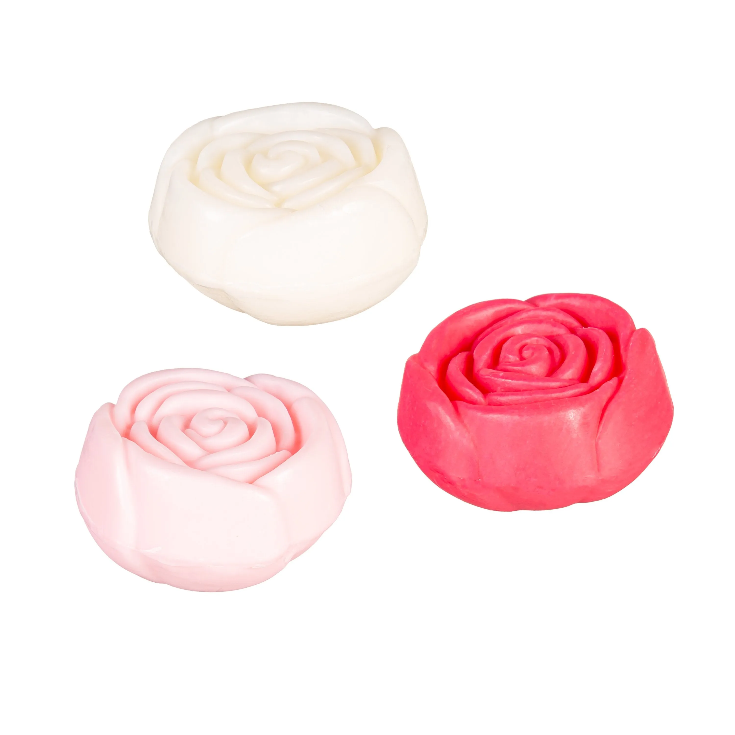 Evergreen Gifts,Floral Shaped Soap Set in Gift Box, Rose scented,6.69x2.36x1.18 Inches