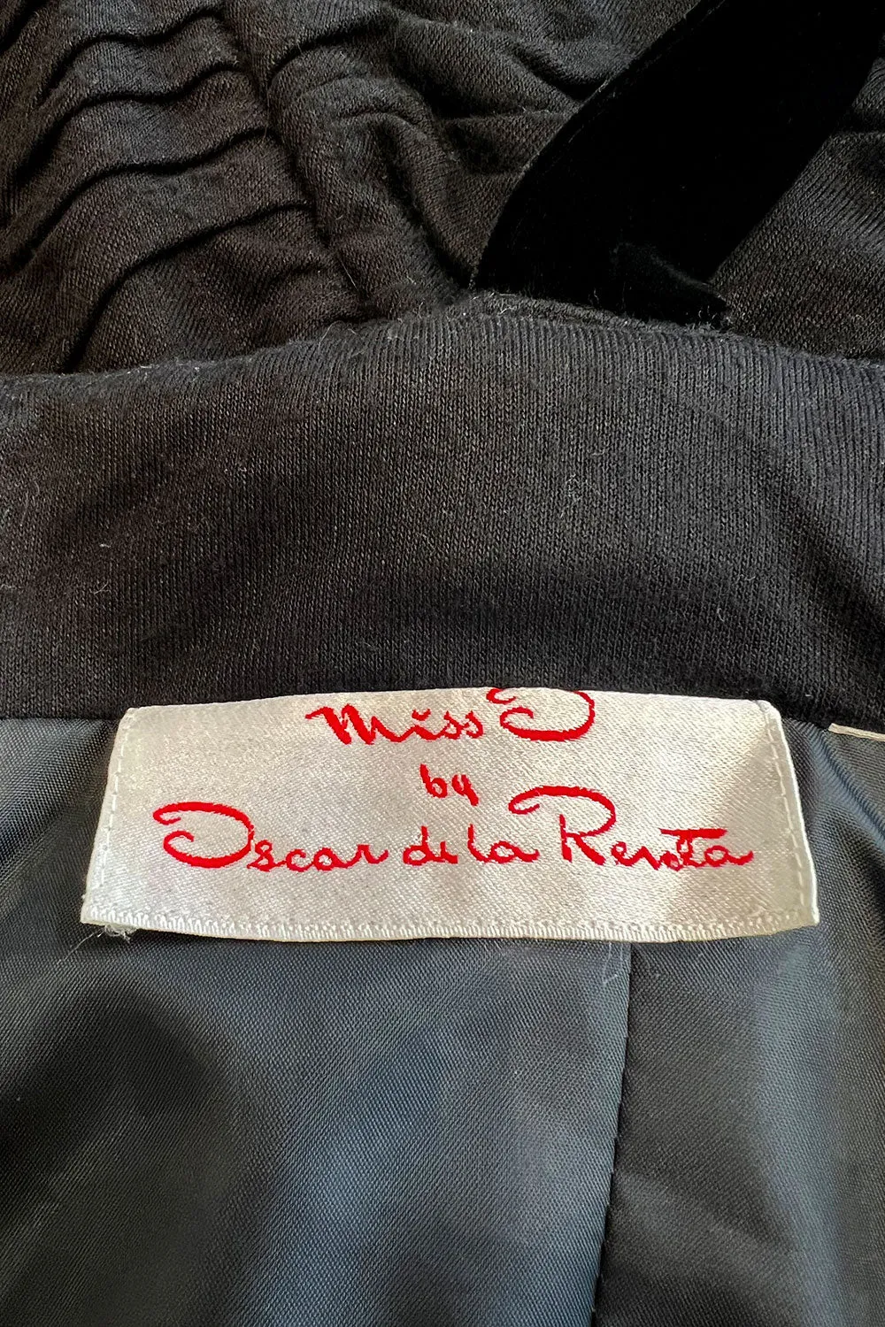 Fall 1988 Oscar de la Renta Miss O Gathered Dress w Incredible Back Button Finish