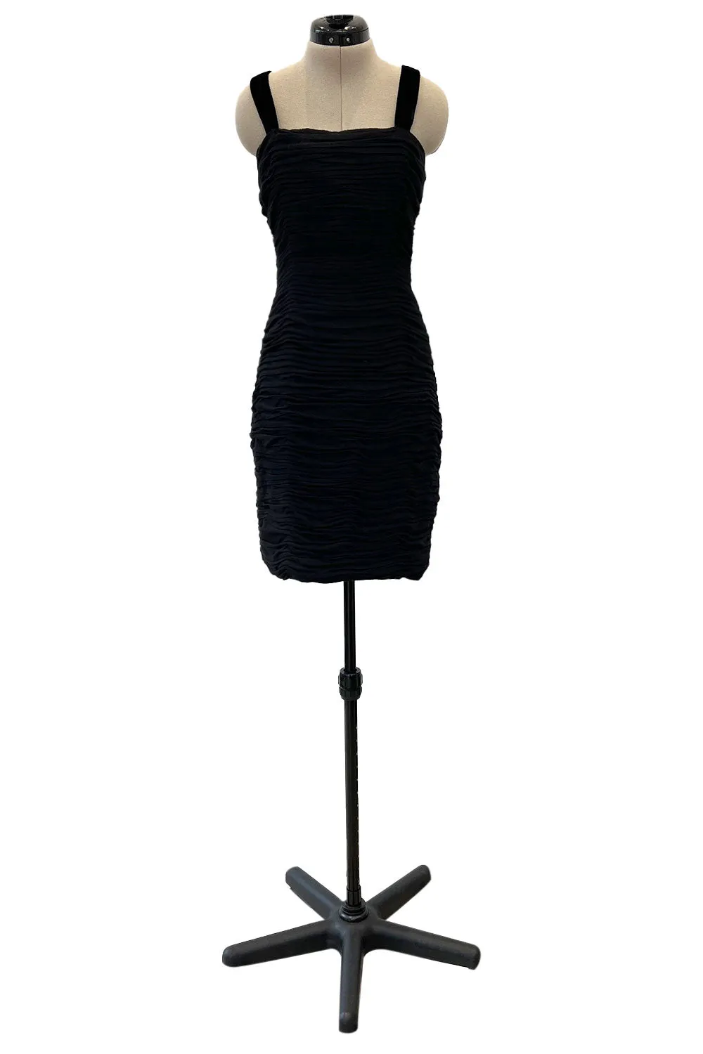 Fall 1988 Oscar de la Renta Miss O Gathered Dress w Incredible Back Button Finish